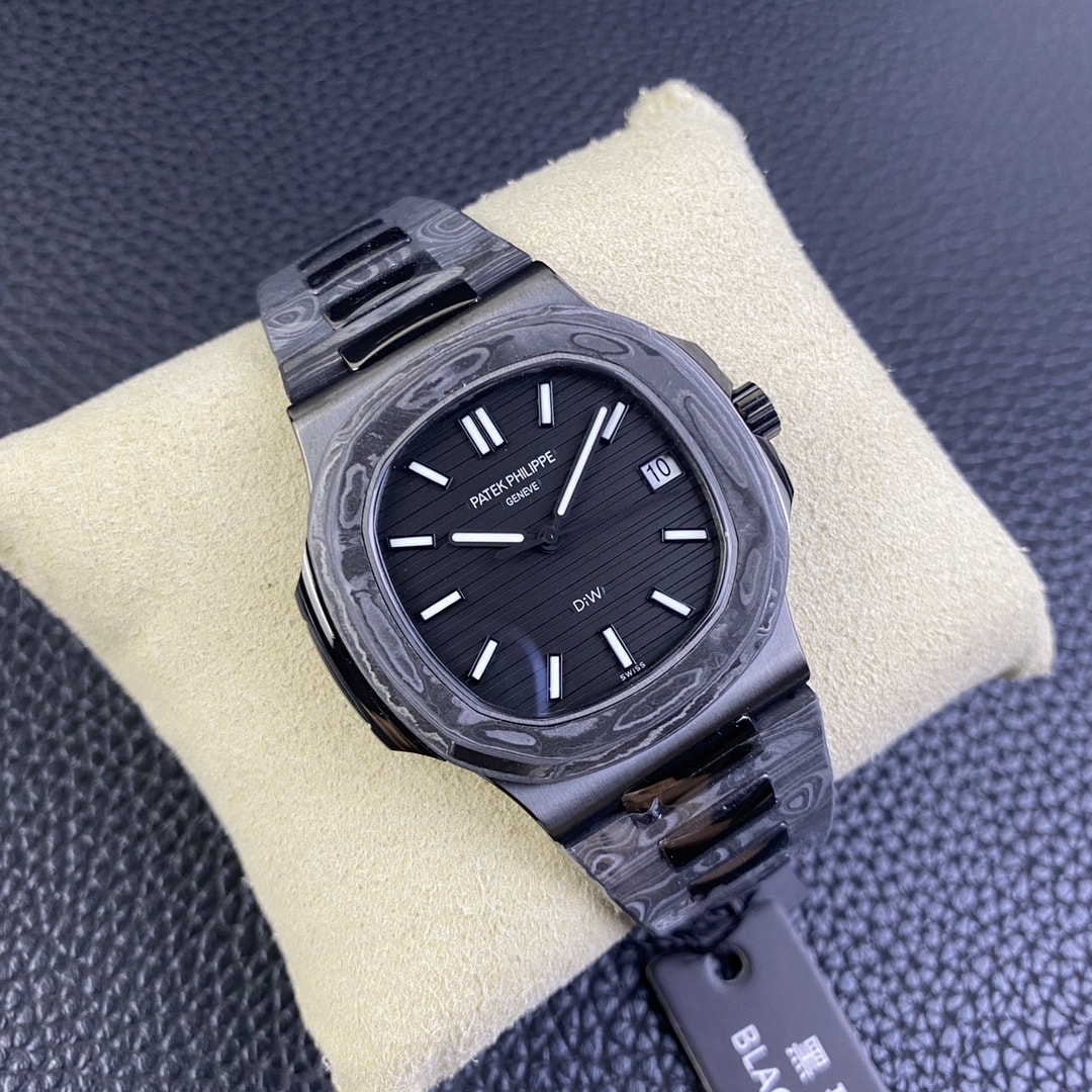 Best Fake Patek Philippe Replica Watch Nautilus All Carbon Black The Black Grail Project(1:1 replica) - Elite Watch Atelier