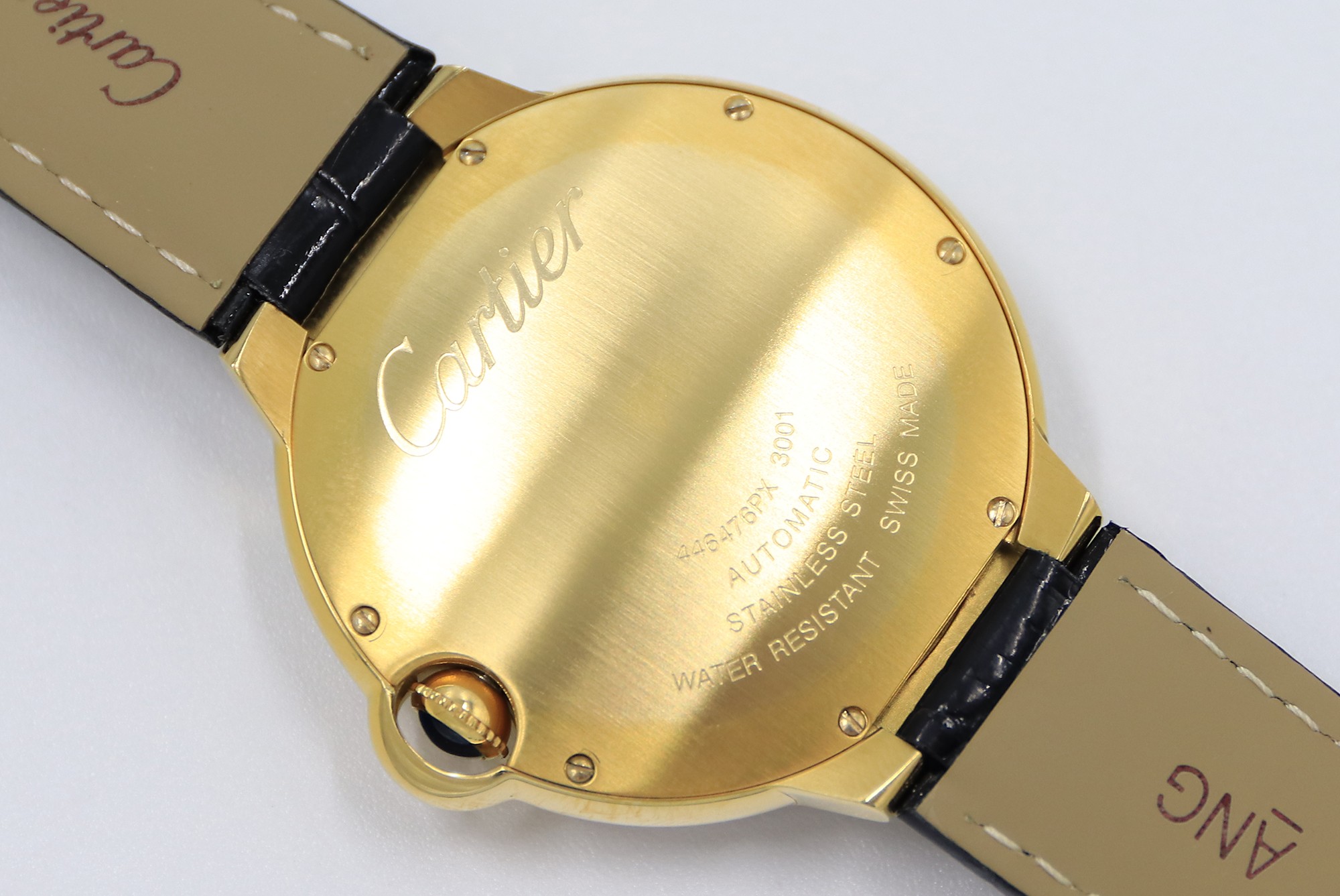 Cartier Blue Balloon Square Diamonds Sky Star Watch - Gold - Leather(1:1 replica) - Top club