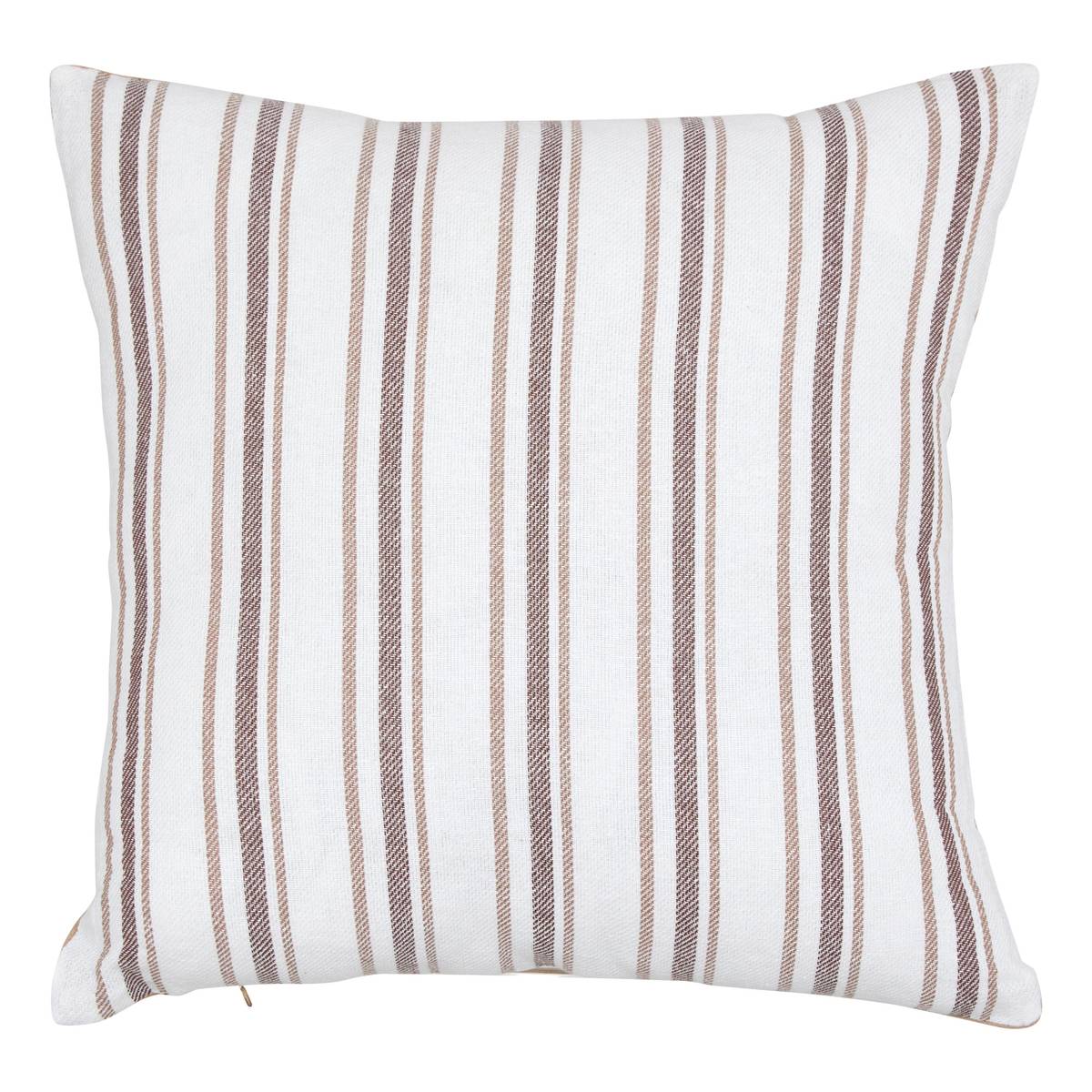 Cushion "Groove" Beige Linen, 40x40 cm