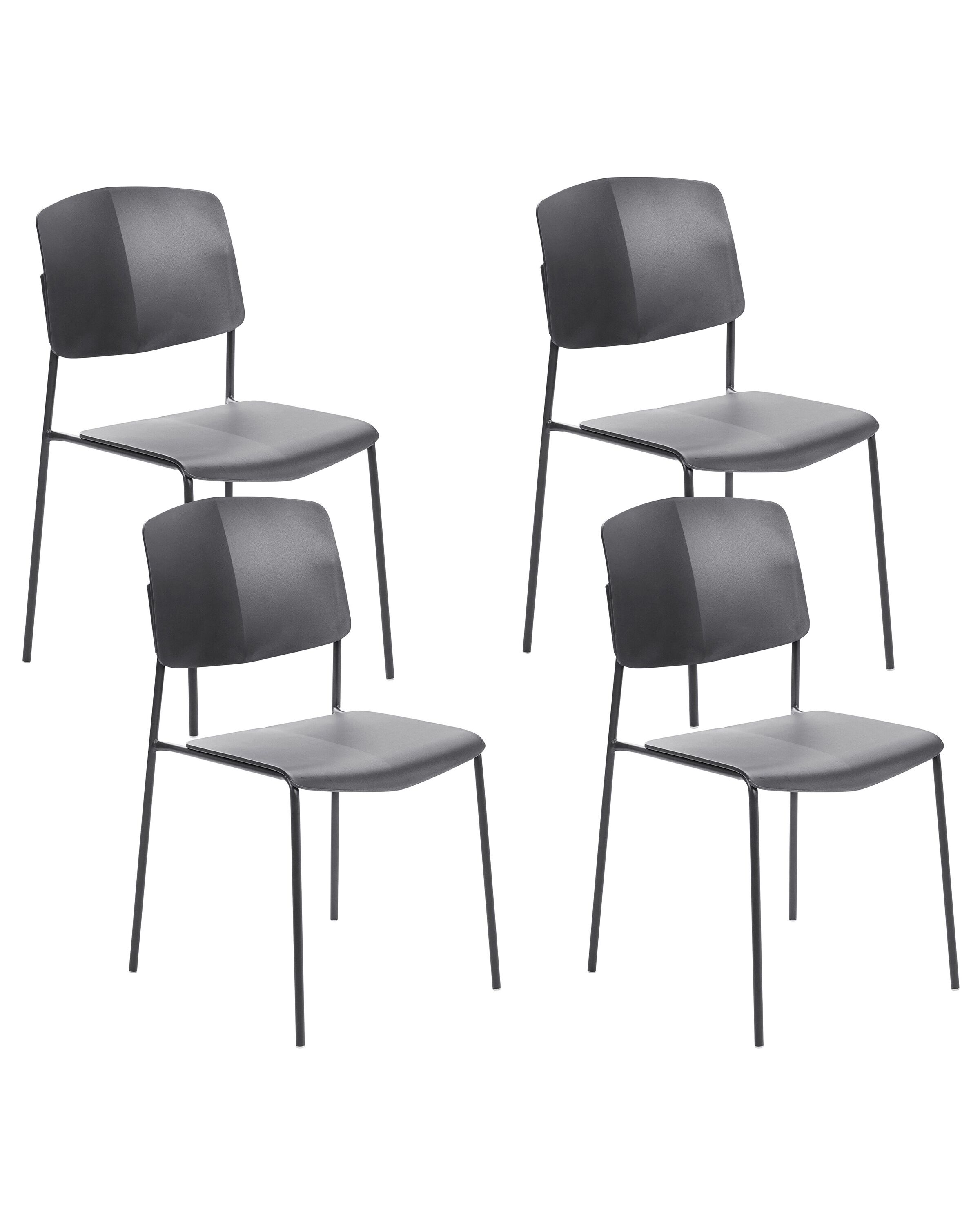 Set of 4 Dining Chairs ASTORIA Black