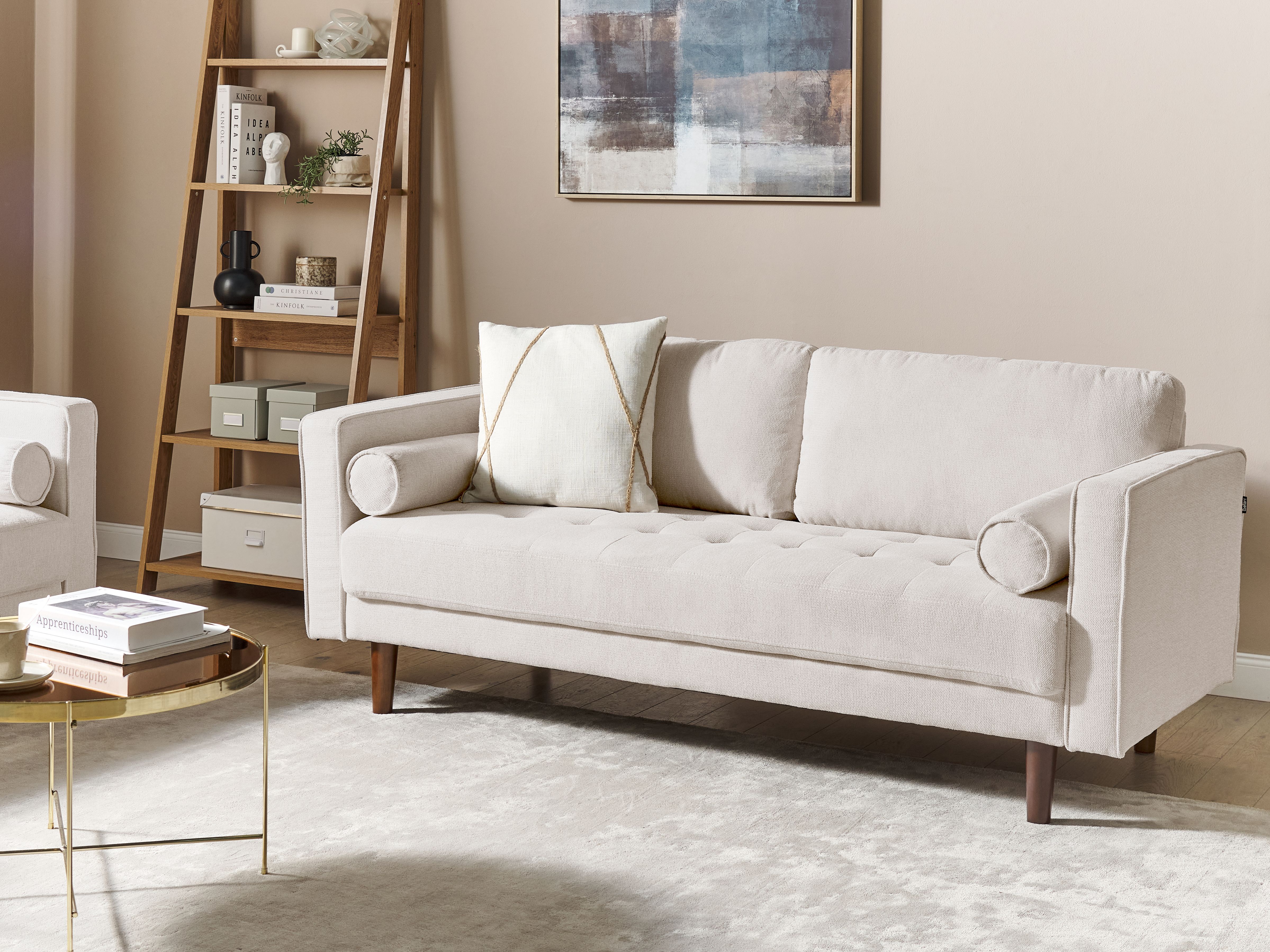 Sofa 3 Seater NURMO Fabric Light Beige