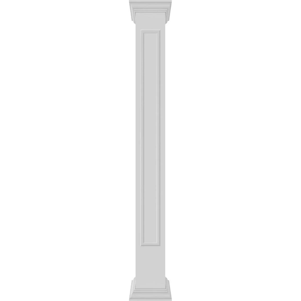 Ekena Millwork 6"W x 8'H Craftsman Classic Square Non-Tapered, Raised Panel PVC Column Kit, Crown Capital & Crown Base - Image 7