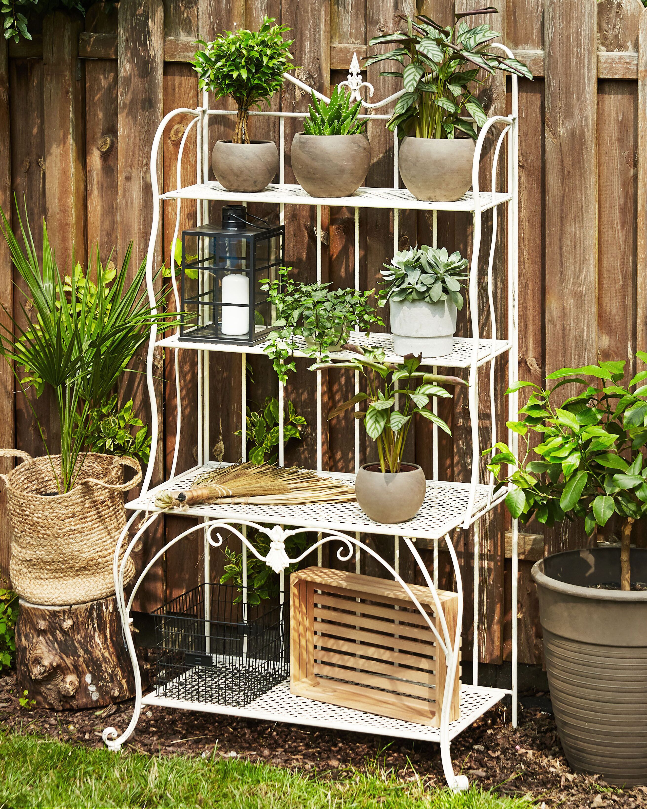 Shelving Unit PAVONA Metal 94 cm 50 cm Light Beige