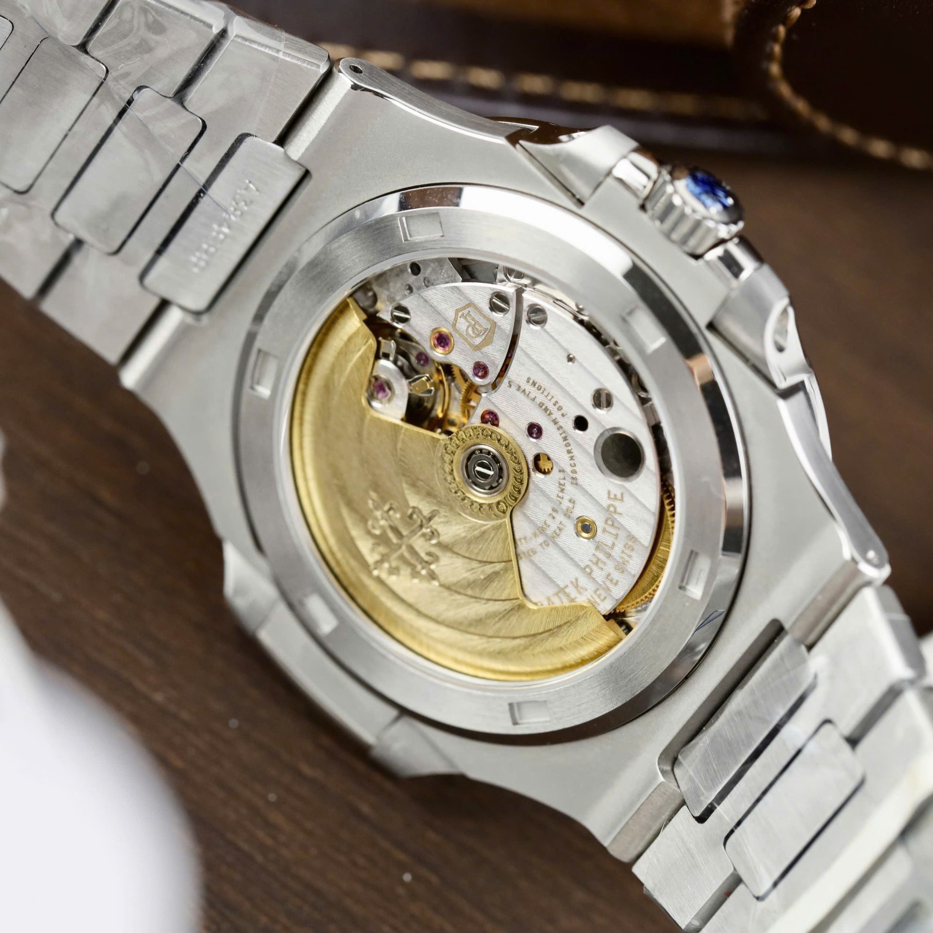 Patek Philippe Nautilus 5723 Gray Dial Imitation Watches Diamonds Moissanite Baguette Custom 40mm - Top club