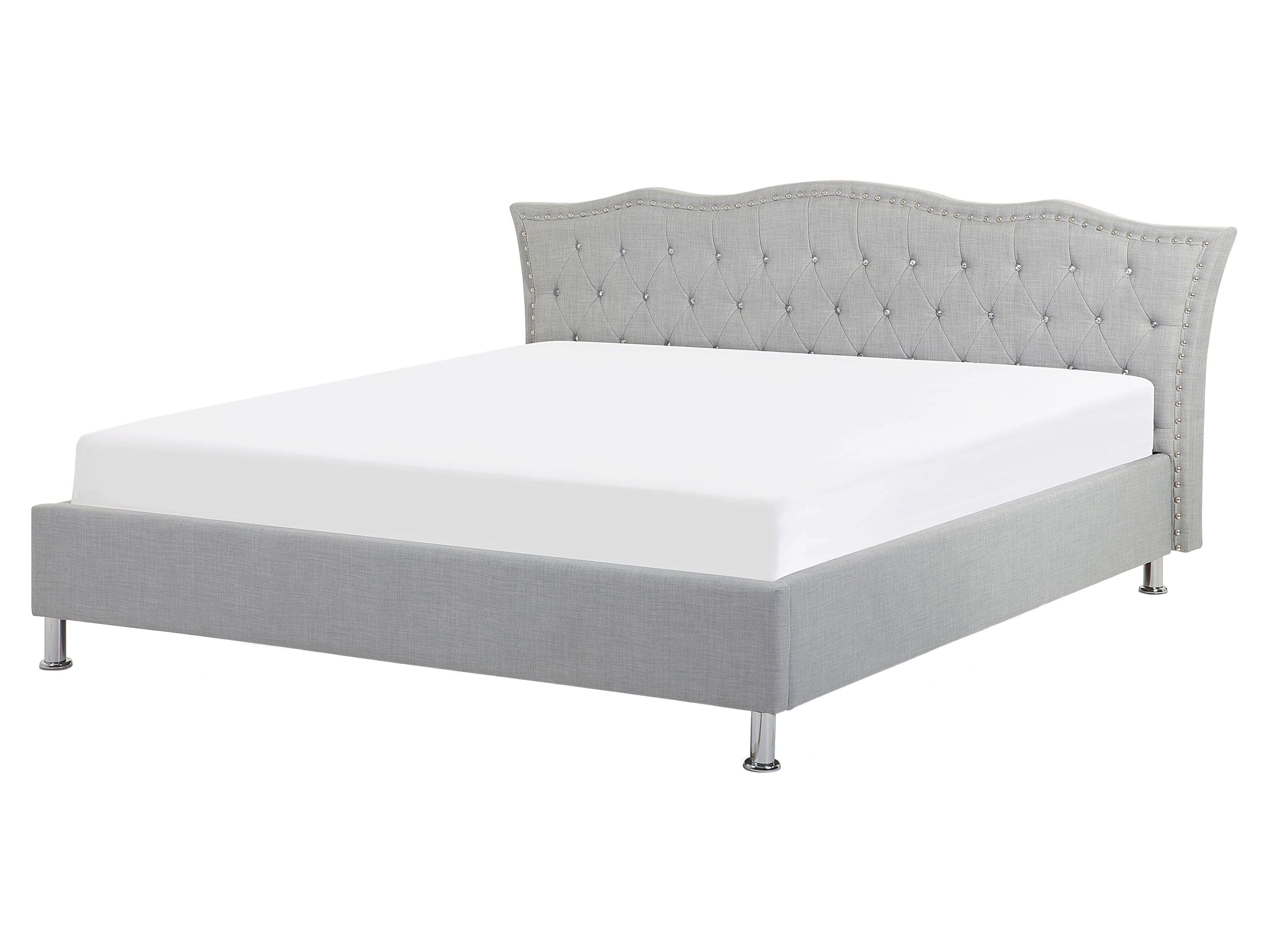 Bed Fabric METZ 160 x 200 cm (EU King Size) Light Grey
