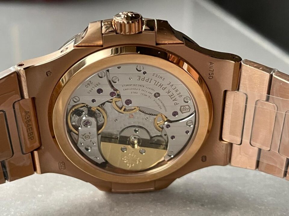 Replica PATEK PHILIPPE Nautilus Moon Phases 5712 RG Grey Dial on RG Bracelet PPF A240 - Top club