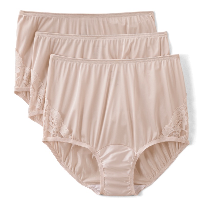 Vanity Fair® 3-Pack Women's Full-Coverage  Briefs with Elegant Lace Details - MIDNIGHT VELVET CATALOG