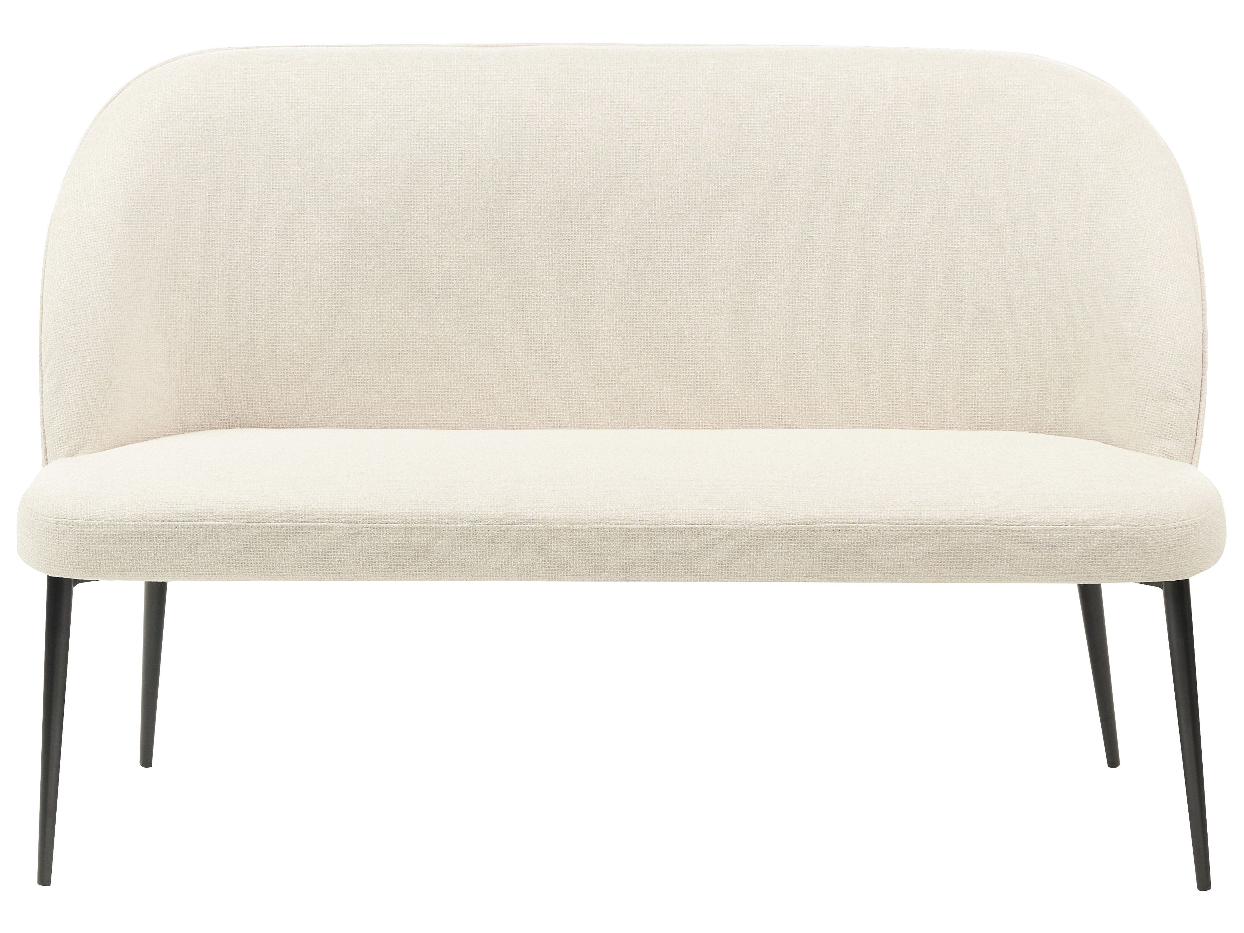 Dining Bench 2 Seater OSBY Fabric Light Beige