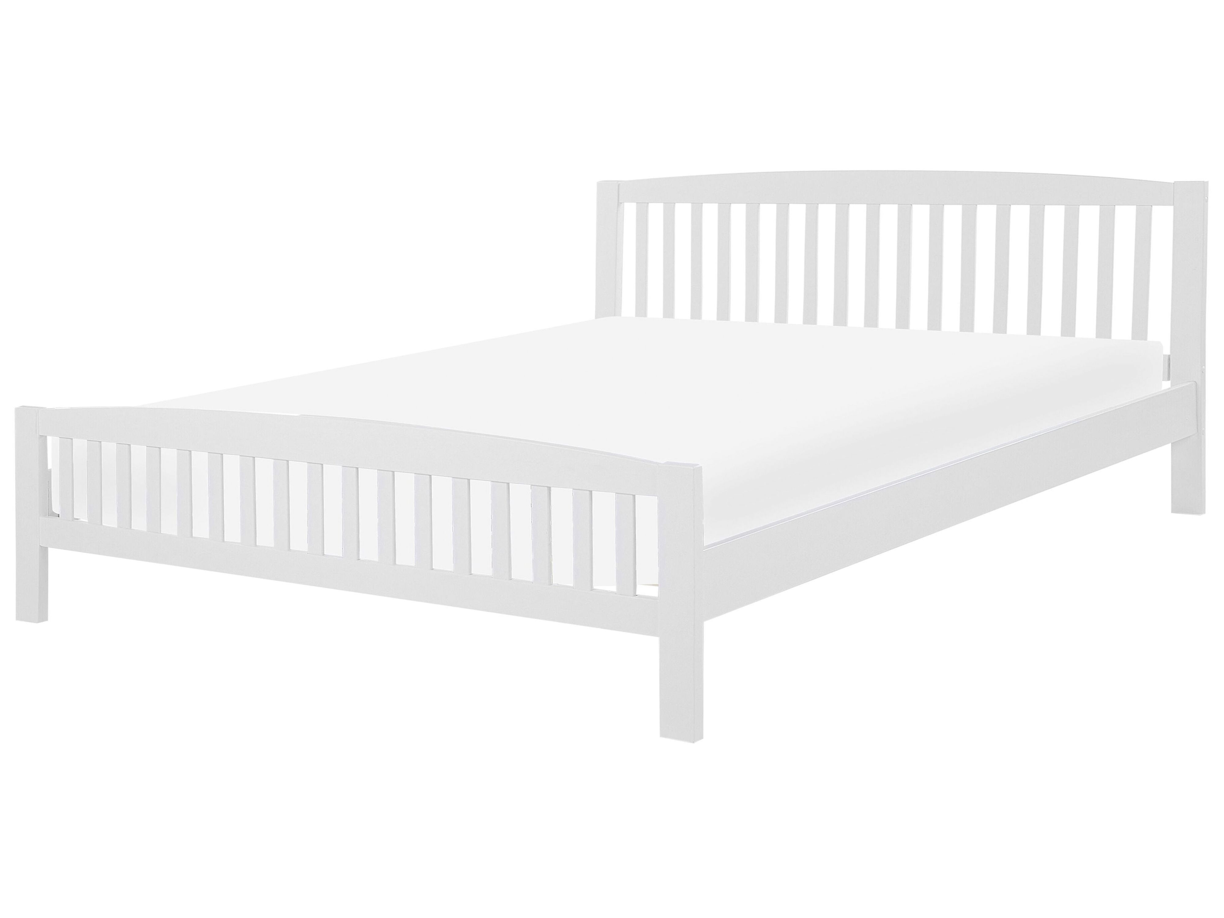 Bed Pine Wood CASTRES 180 x 200 cm (EU Super King) White