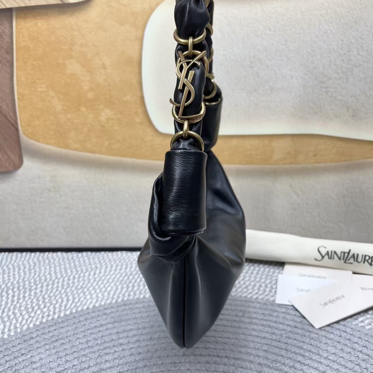 Saint Laurent AMALIA Leather Hobo HandBag1:1High-quality replica