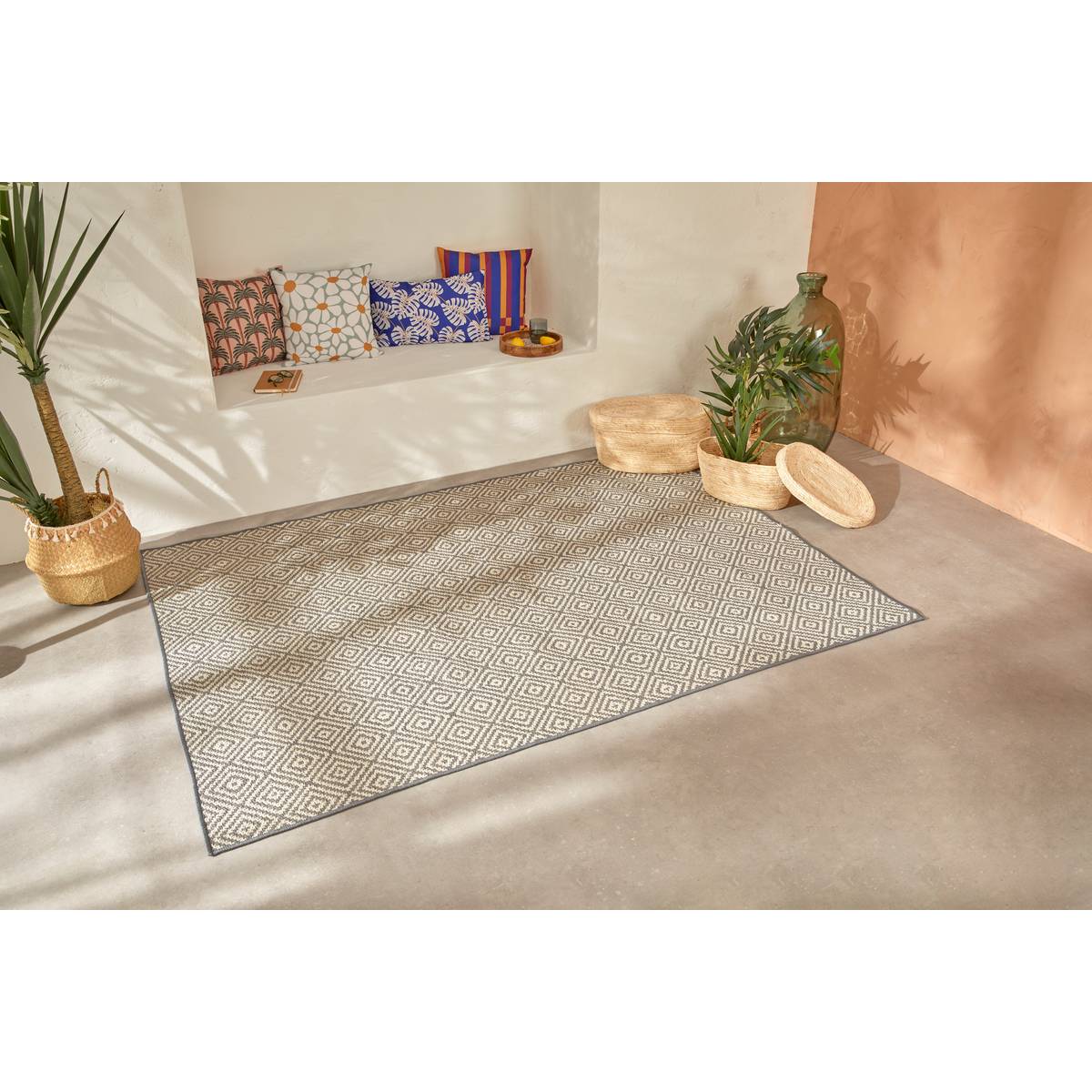 Outdoor rug "Ilanga" Gray, 150x200 cm