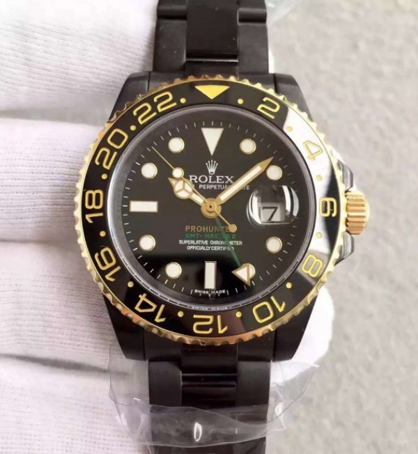 Replica Rolex GMT-Master II 116713 Black Dial ProHunter SS Bracelet A2836 - Top club