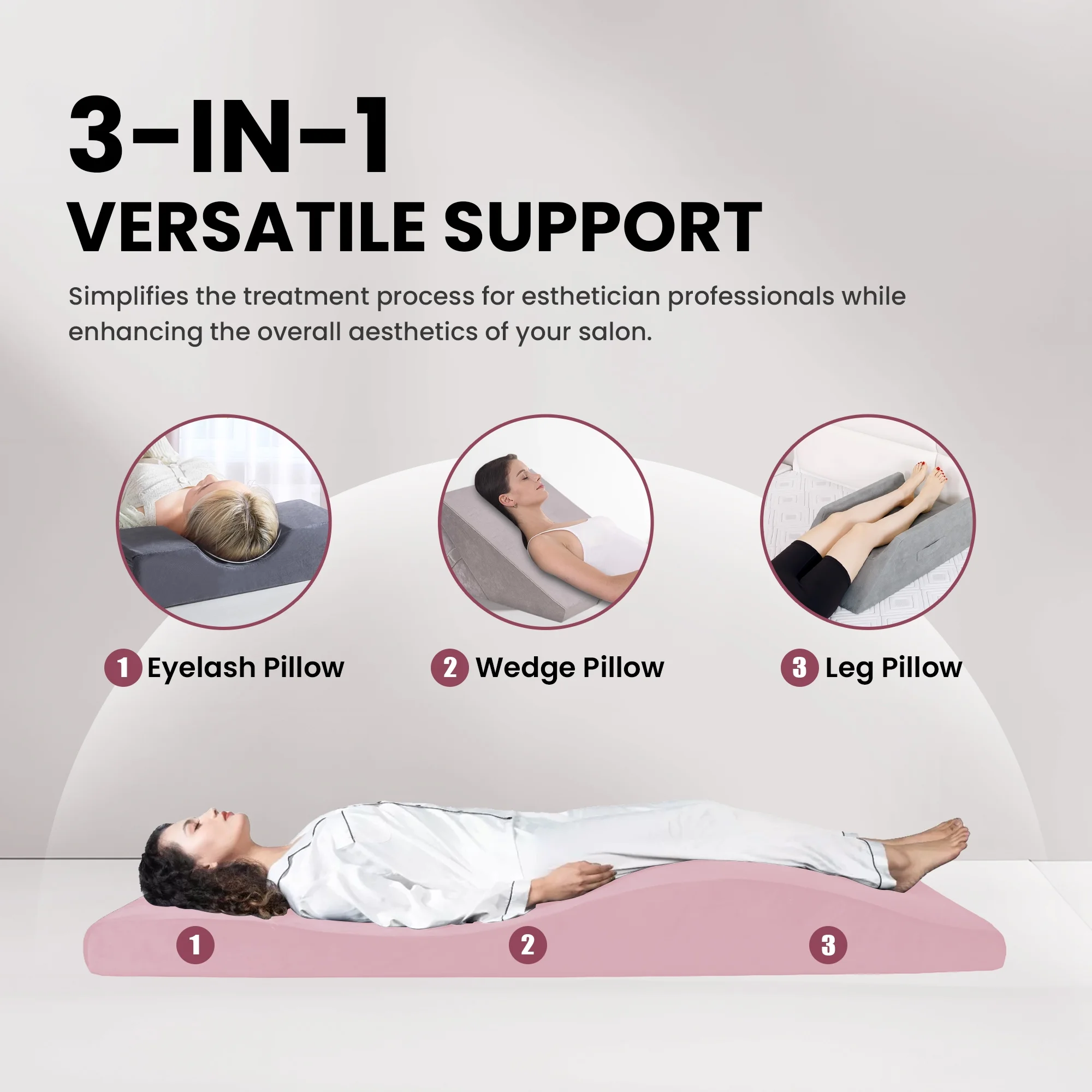 Lash Bed Foam Topper, Massage Table Memory Foam Topper, Ergonomic Curved Mattress Topper Lash Bed Cushion for Beauty Salon (71 Inches X 23.6 Inches(180cm X 60cm)) - Image 15