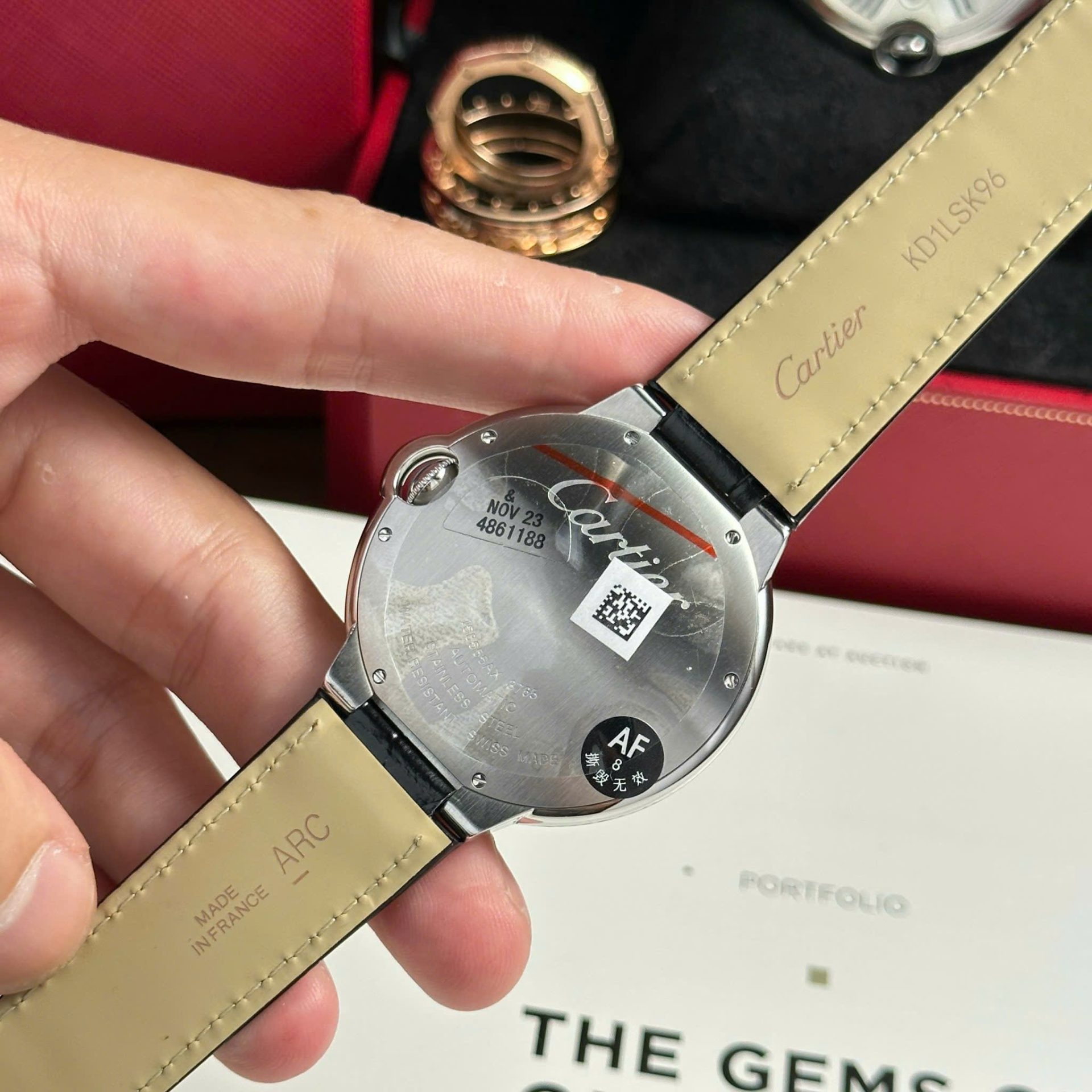 Cartier Ballon Bleu Replica Watch Dial White Leather Strap AF Factory 42mm - Top club