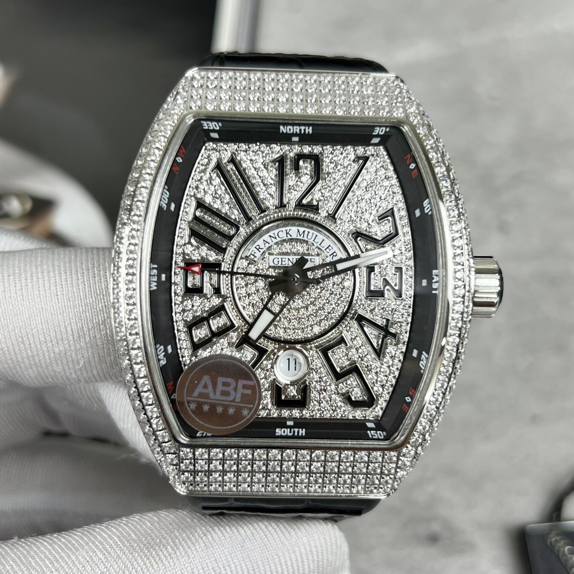 Franck Muller V45 Replica 1:1 Watch Full Diamond  ABF Factory 45mm - Elite Watch Atelier