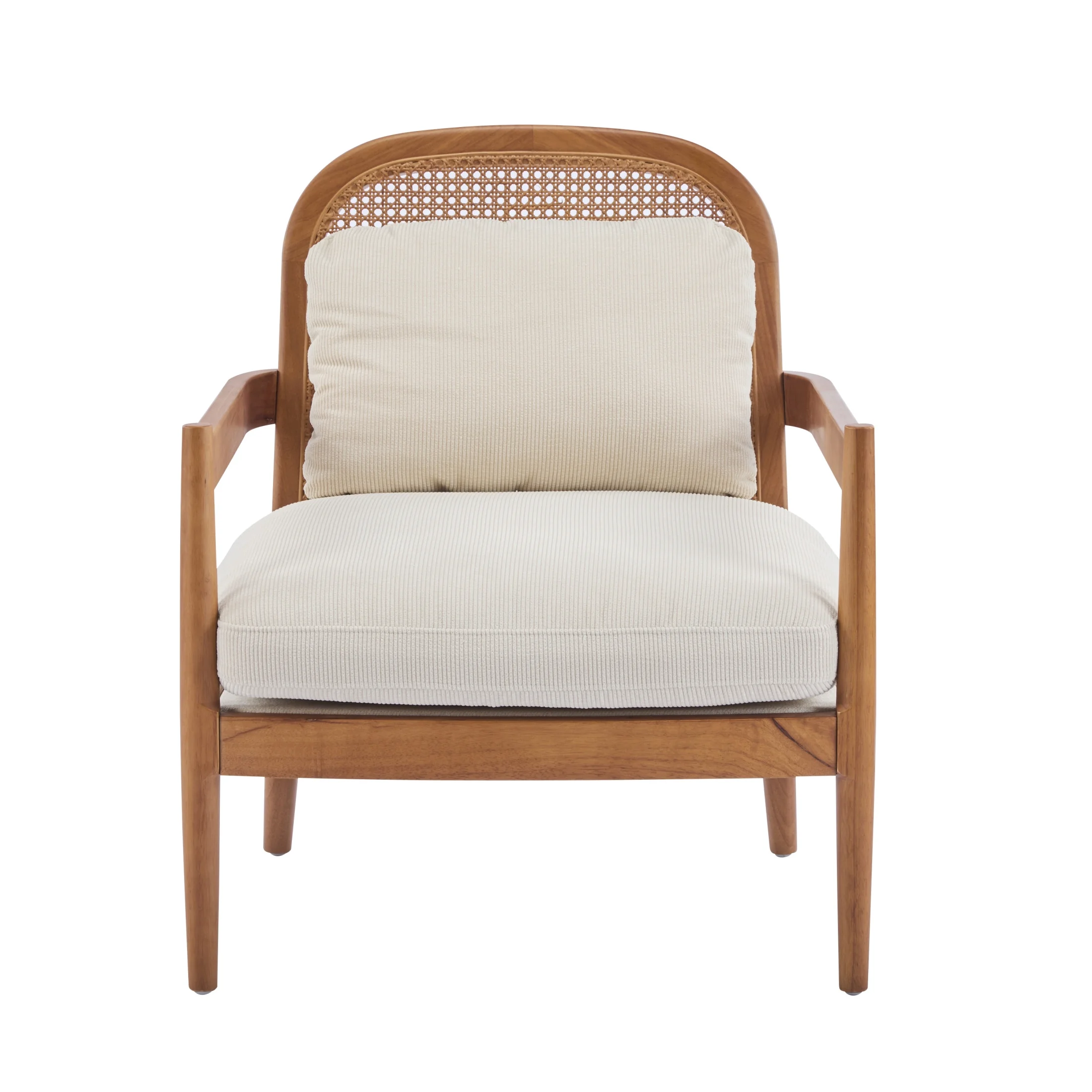 Christopher Knight Home Mid-Century Modern Accent Chairs, Wood Frame with Rattan Backrest, Grayish Green, Set of 2 - Image 31
