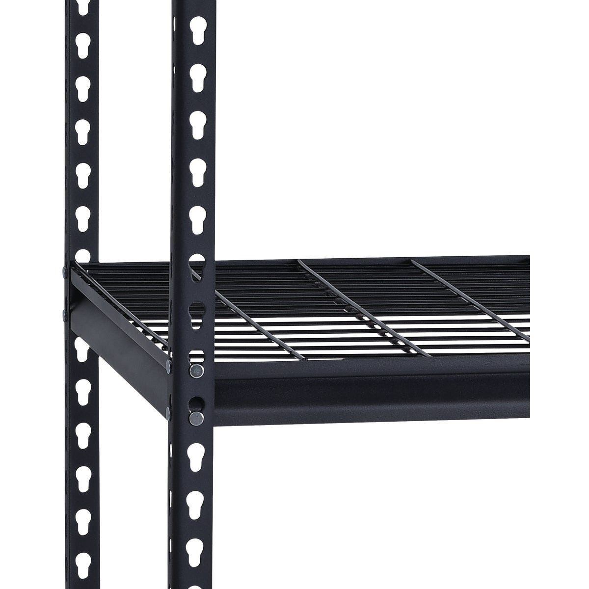 Muscle Rack 36 In. W x 18 In. D x 72 In. H 5-Tier Black Shelving Unit with Wire Shelf