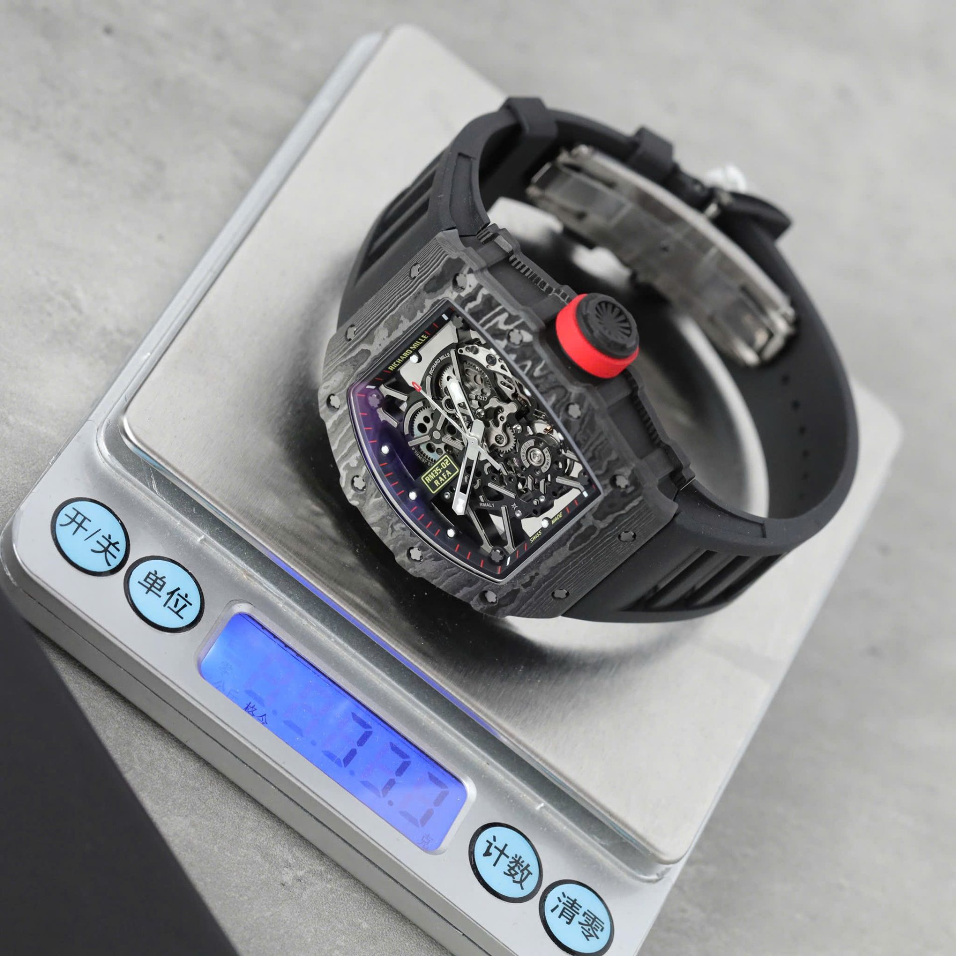 Richard Mille Rm35-02 Black Copies Watches Carbon Super Light ZF Factoy 44mm - Elite Watch Atelier