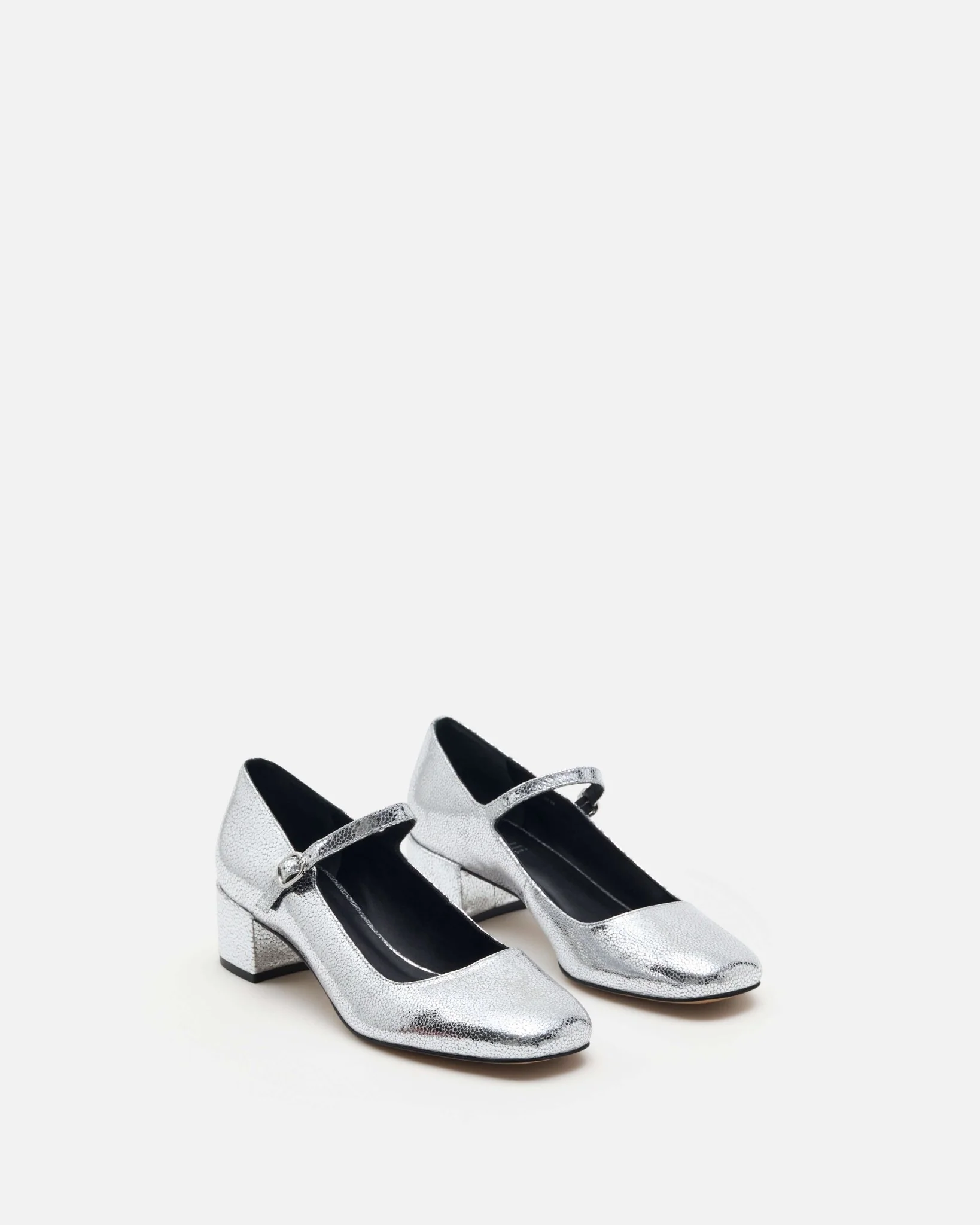 BABIES CELSA/MET - En cuir métallisé argent