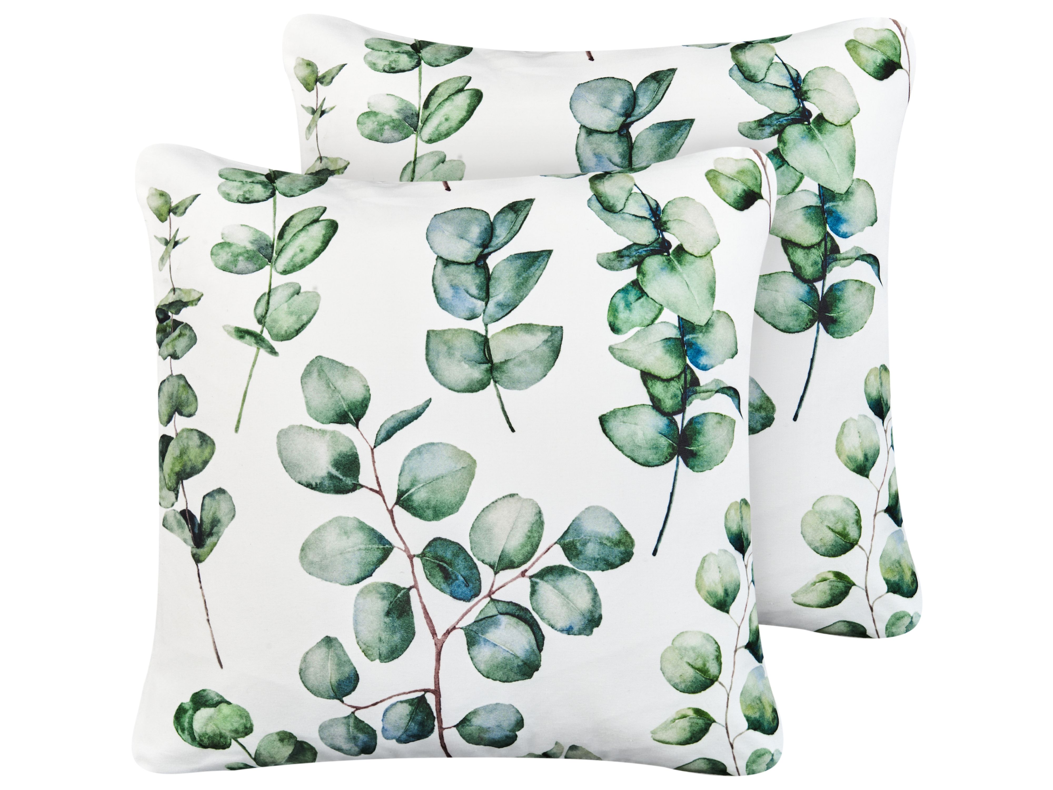 Set of 2 Outdoor Cushions BOSQUE Plant Pattern 45 x 45 cm Green