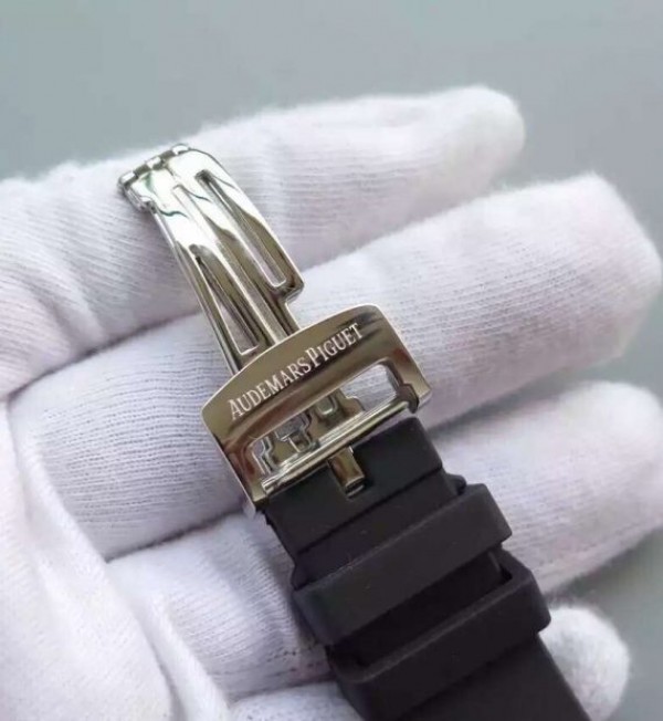 Replica Audemars Piguet Royal Oak Chronograph SS White Dial Rubber Strap A7750 - Top club