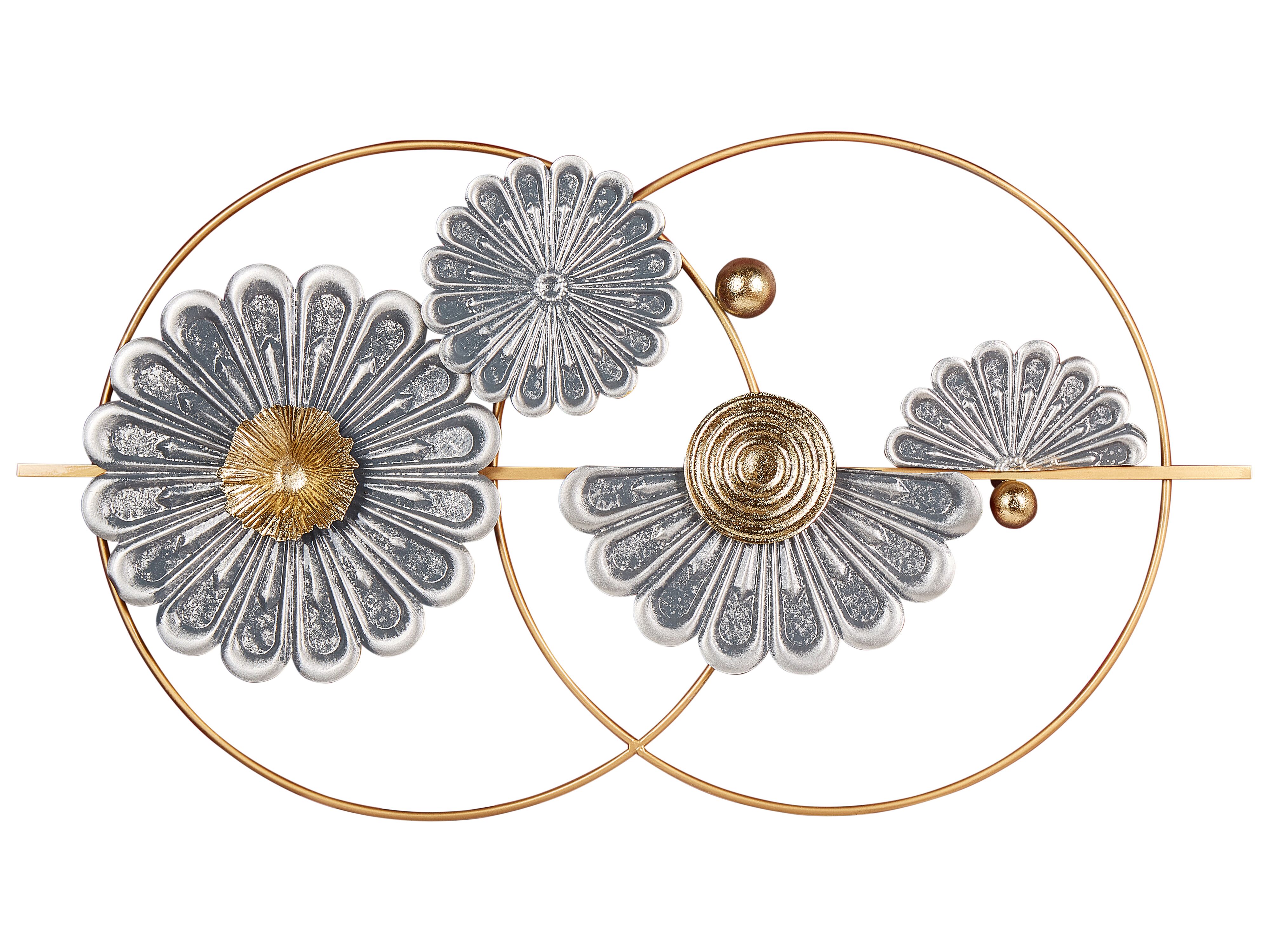 Wall Decor Flower PROMETHIUM Metal 51 cm Gold