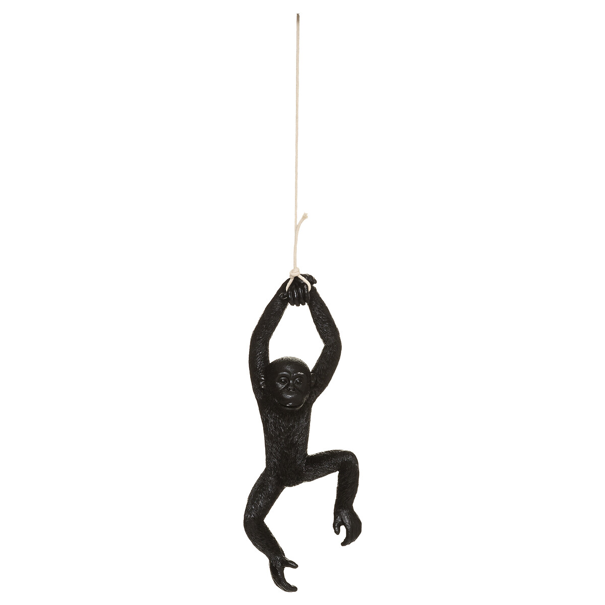 Hanging monkey statue "Safari" White, H.40 cm
