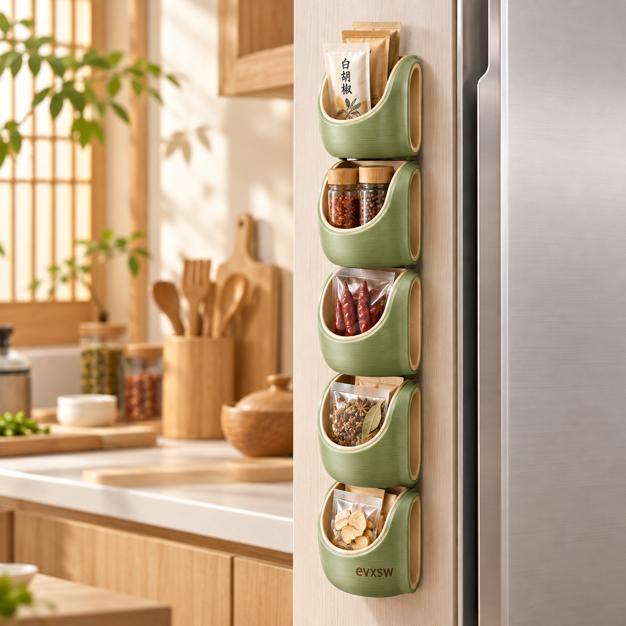 Bamboo Scroll Magnetic Spice Strip