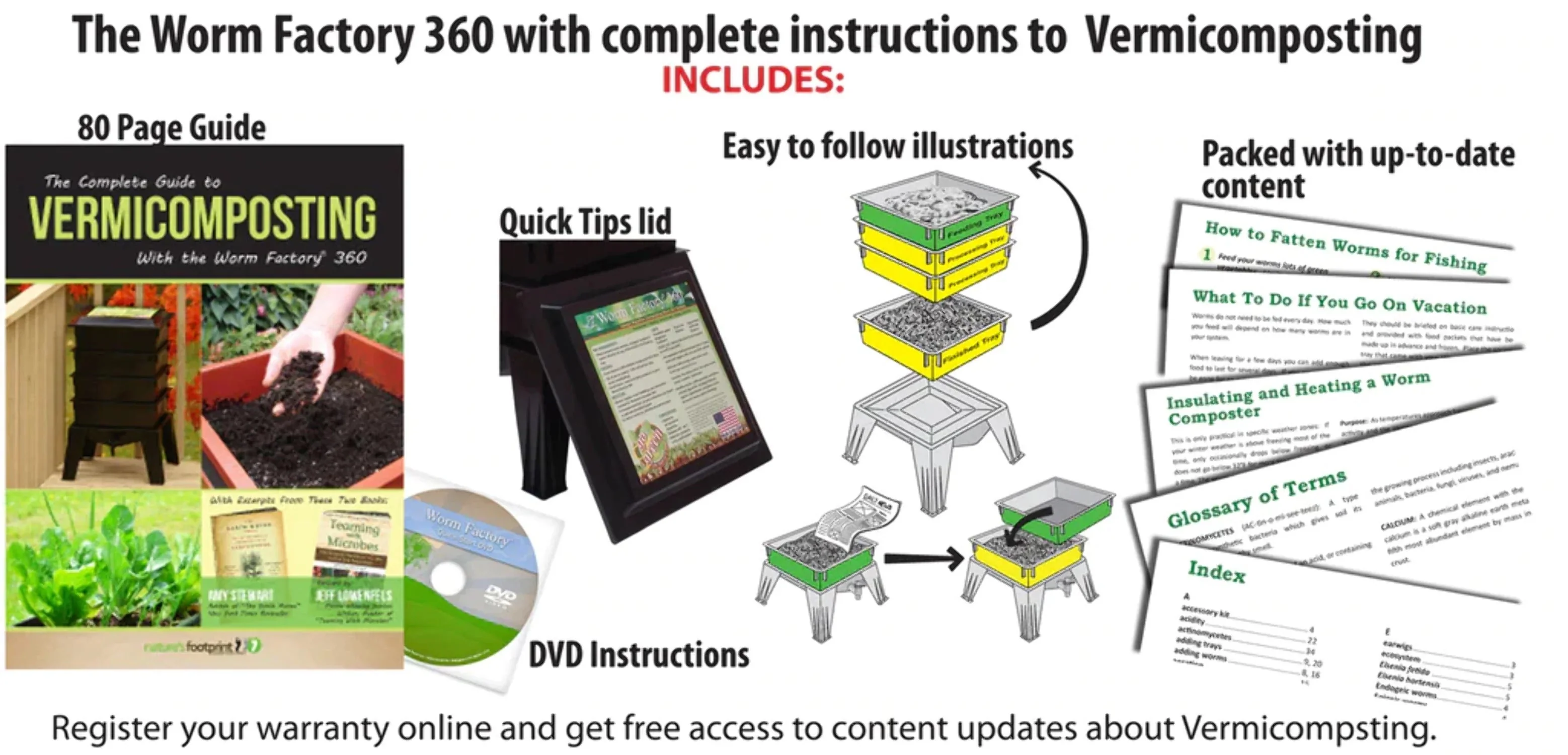 Nature's Footprint Composter Bin, 4 Trays, Black - Worm Factory 360 - Image 2 Nature's Footprint Composter Bin, 4 Trays, Black - Worm Factory 360 - Image 2
