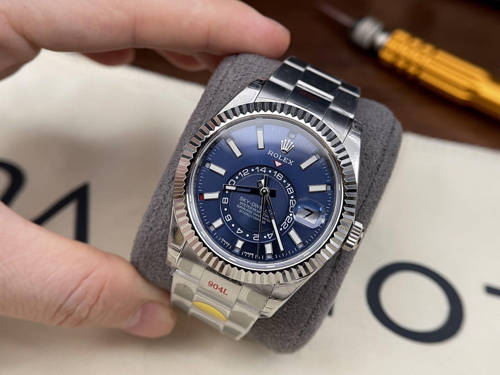 Rolex Replica 11 Watch Sky-Dweller 326934 Noob Factory Blue Dial Metal Strap 42mm - Elite Watch Atelier