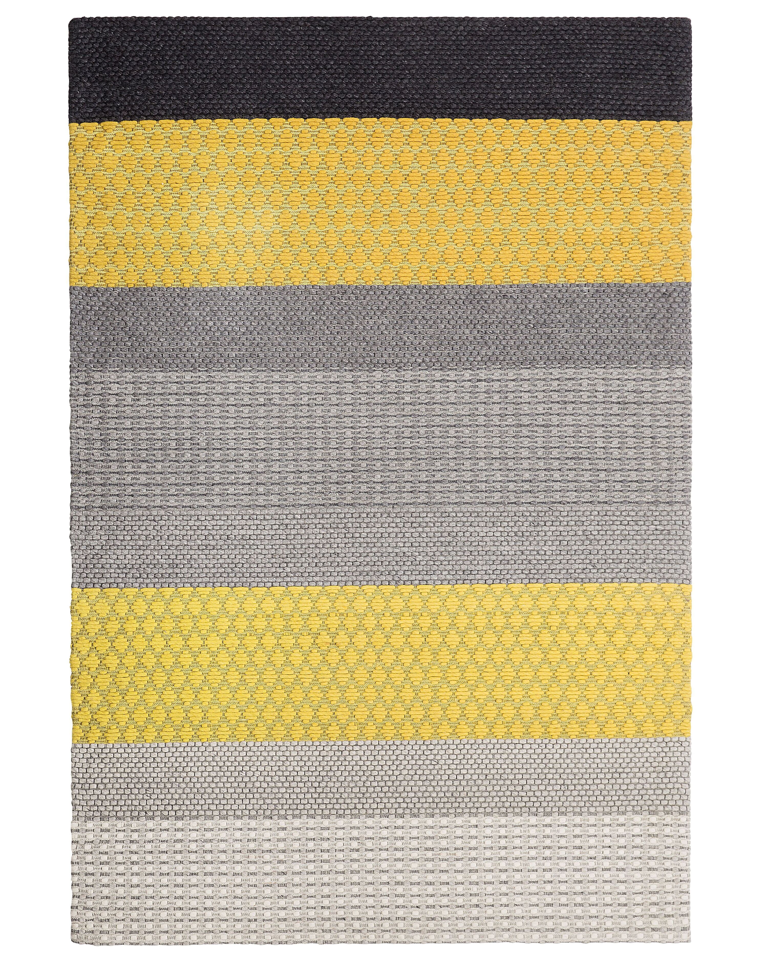 Rug AKKAYA Yellow 140 x 200 cm Wool
