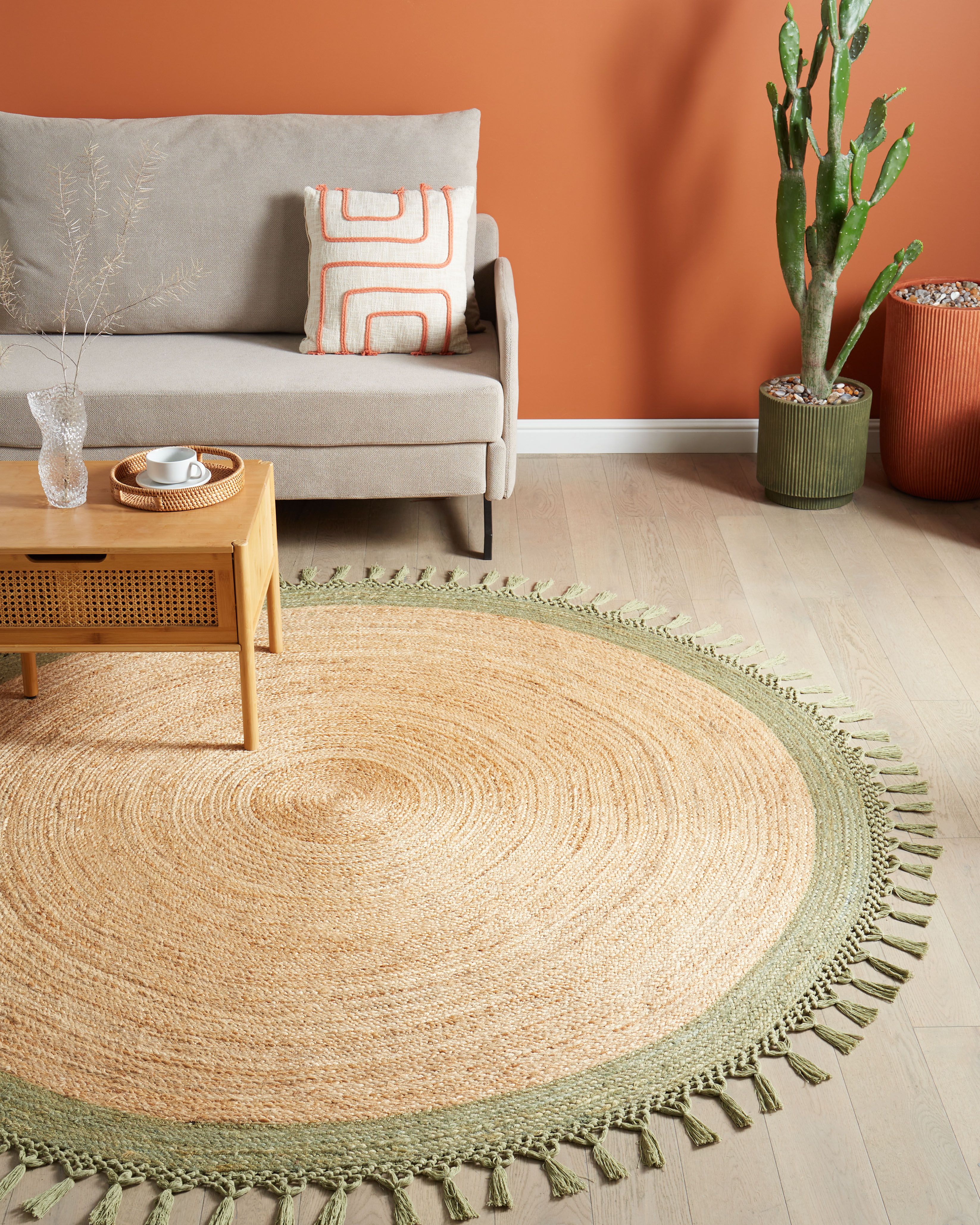 Rug MARTS Green ø 200 cm Jute
