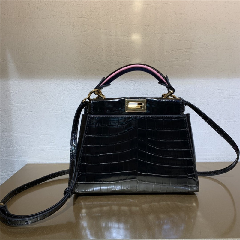 Fendi Peekaboo Mini Leather Tote - Replicaclubs