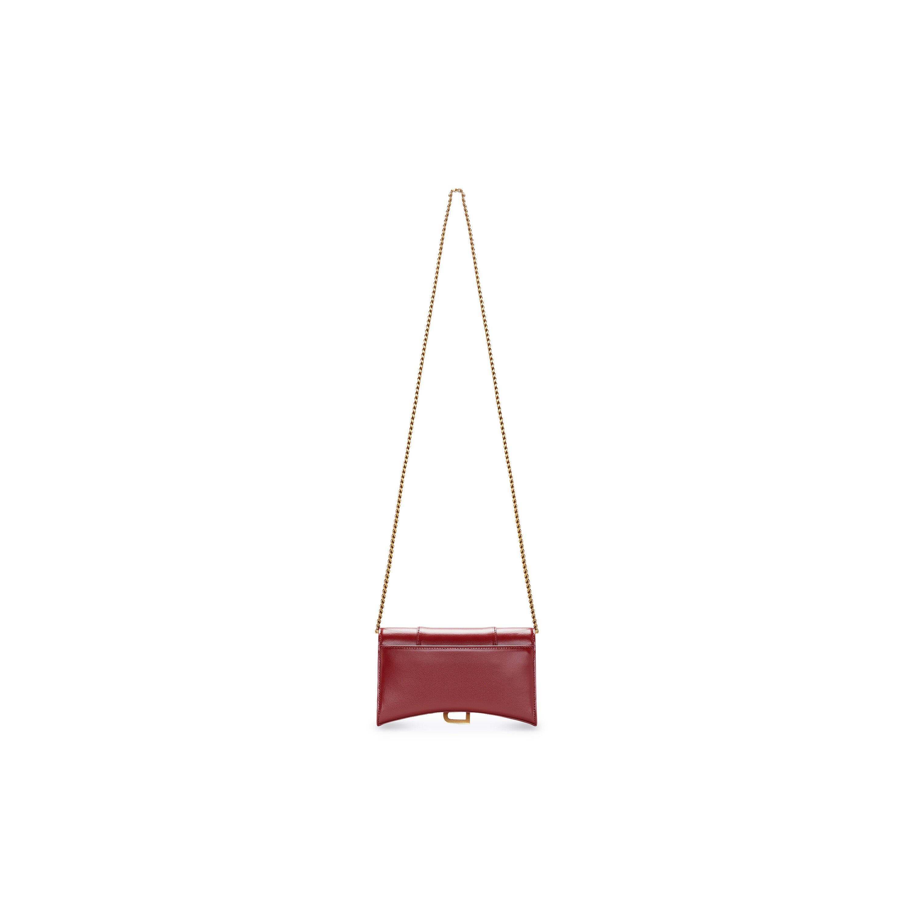 WOMEN'S HOURGLASS WALLET ON CHAIN BOX IN RED - Replicaclubs