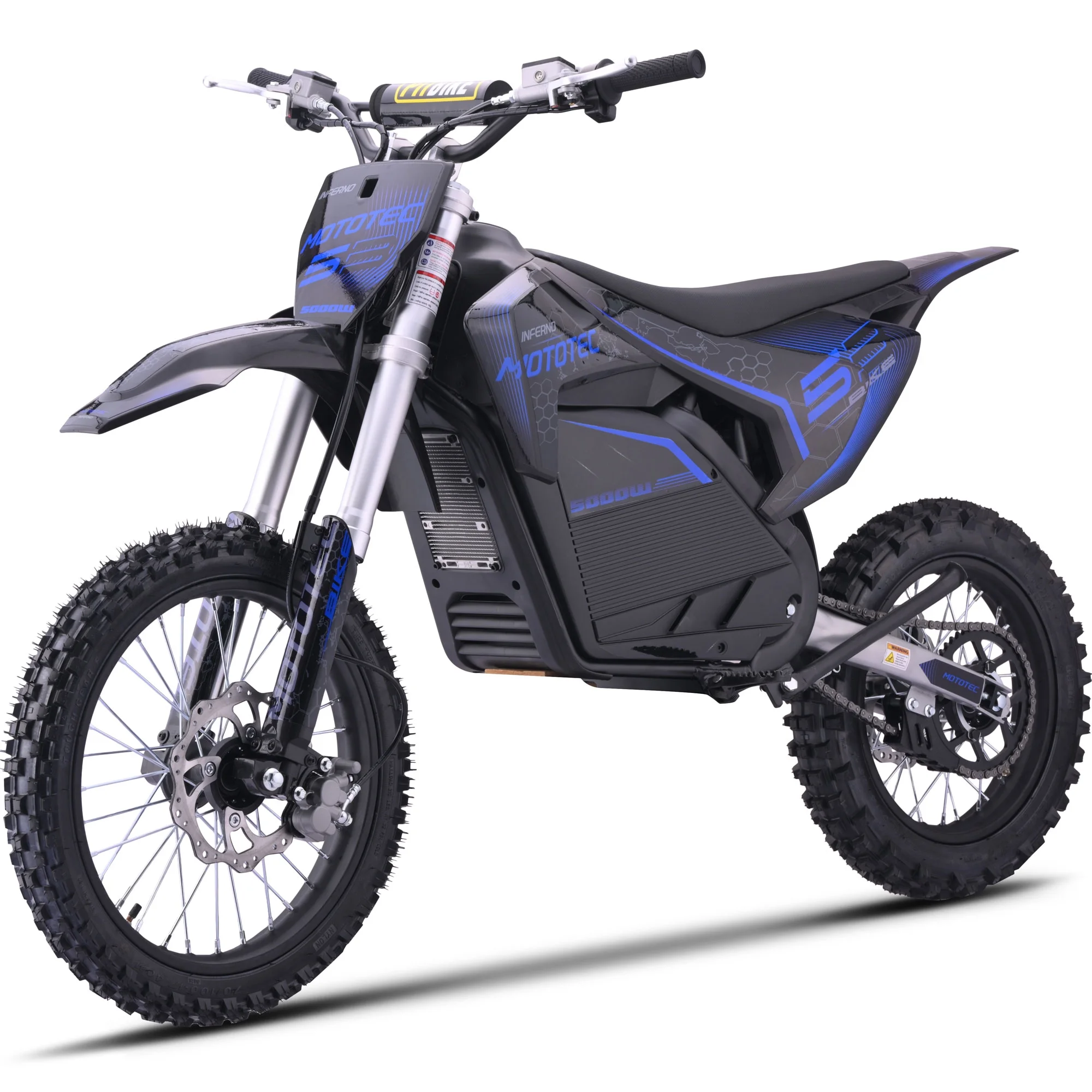MotoTec 72v Pro Electric Dirt Bike 5000w Lithium Blue - Image 2