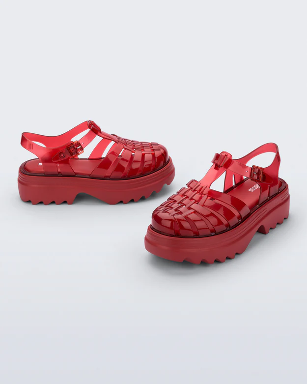 Possession Platform II Sandal - Transparent Red