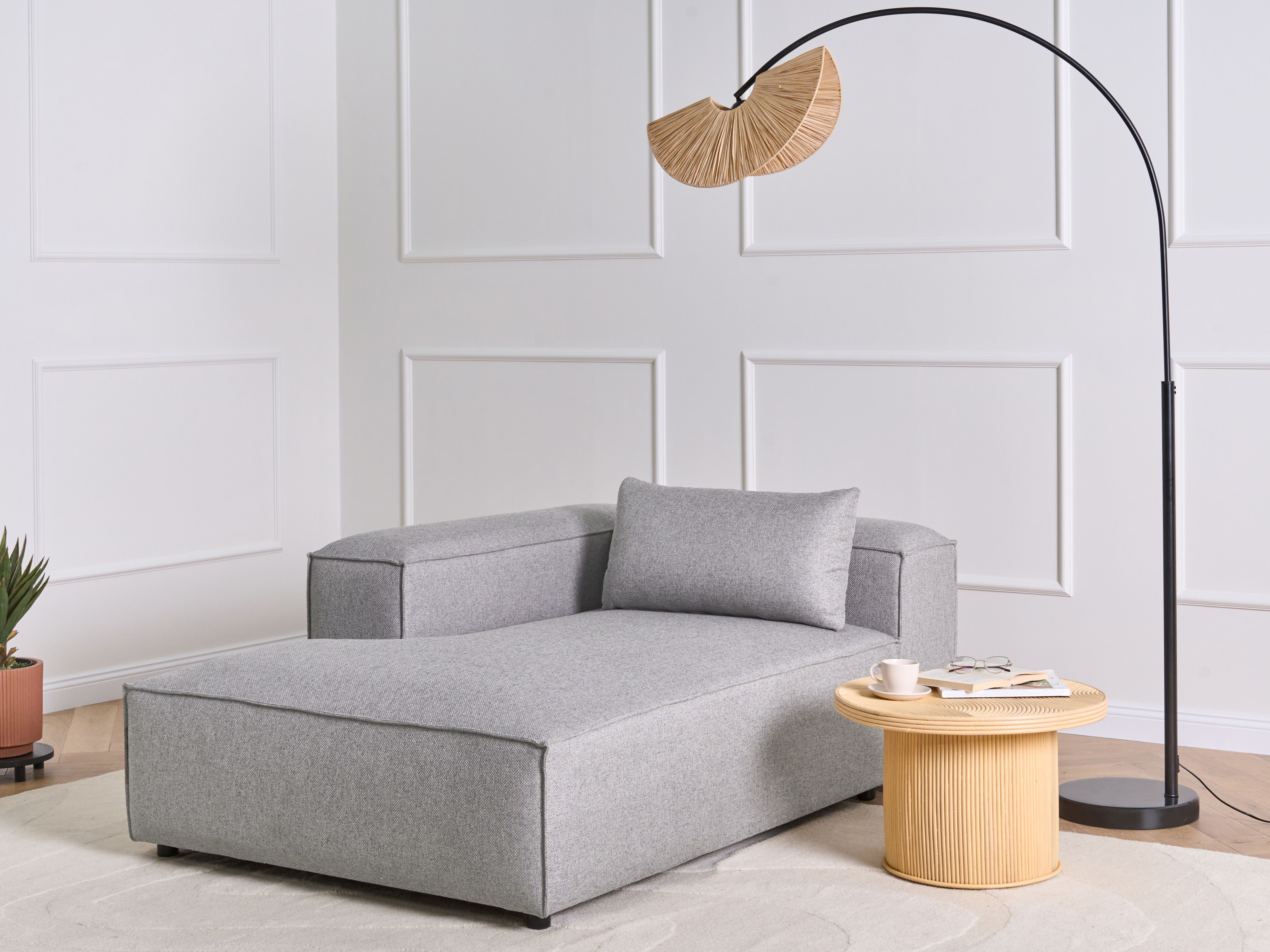 Right-Hand Chaise Lounge BRANDE Grey