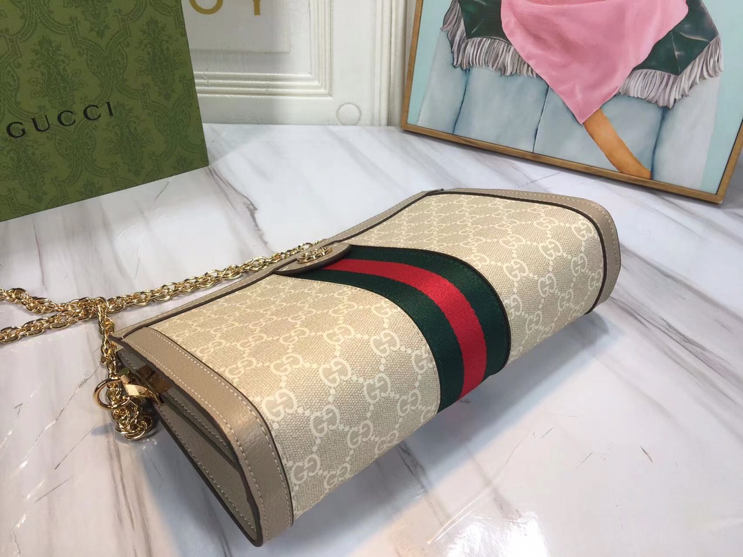 Replica Gucci Ophidia Small Shoulder Bag Beige/Black1:1High-quality replica