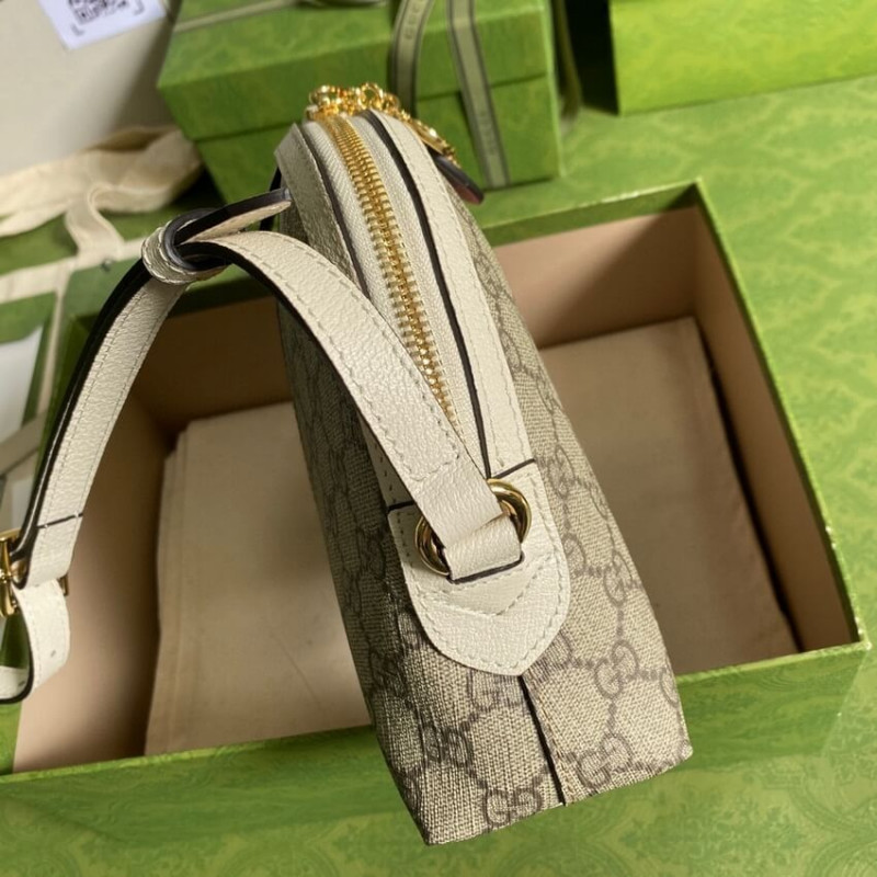 Replica Gucci Ophidia Gg Small Shoulder Bag In White Gg Canvas1:1High-quality replica