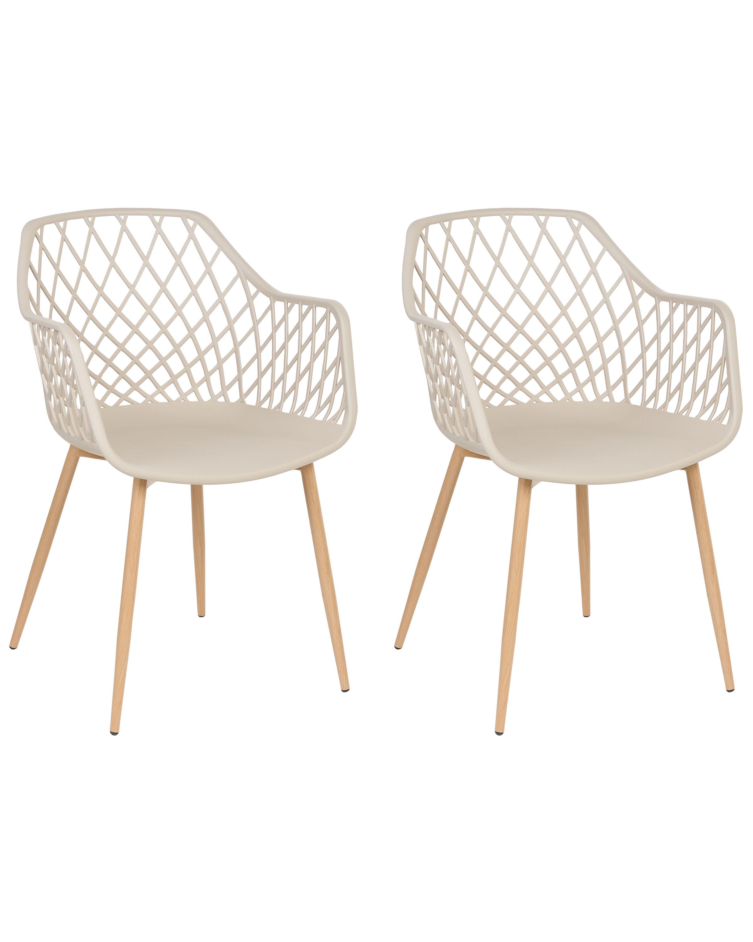 Set of 2 Dining Chairs NASHUA Beige