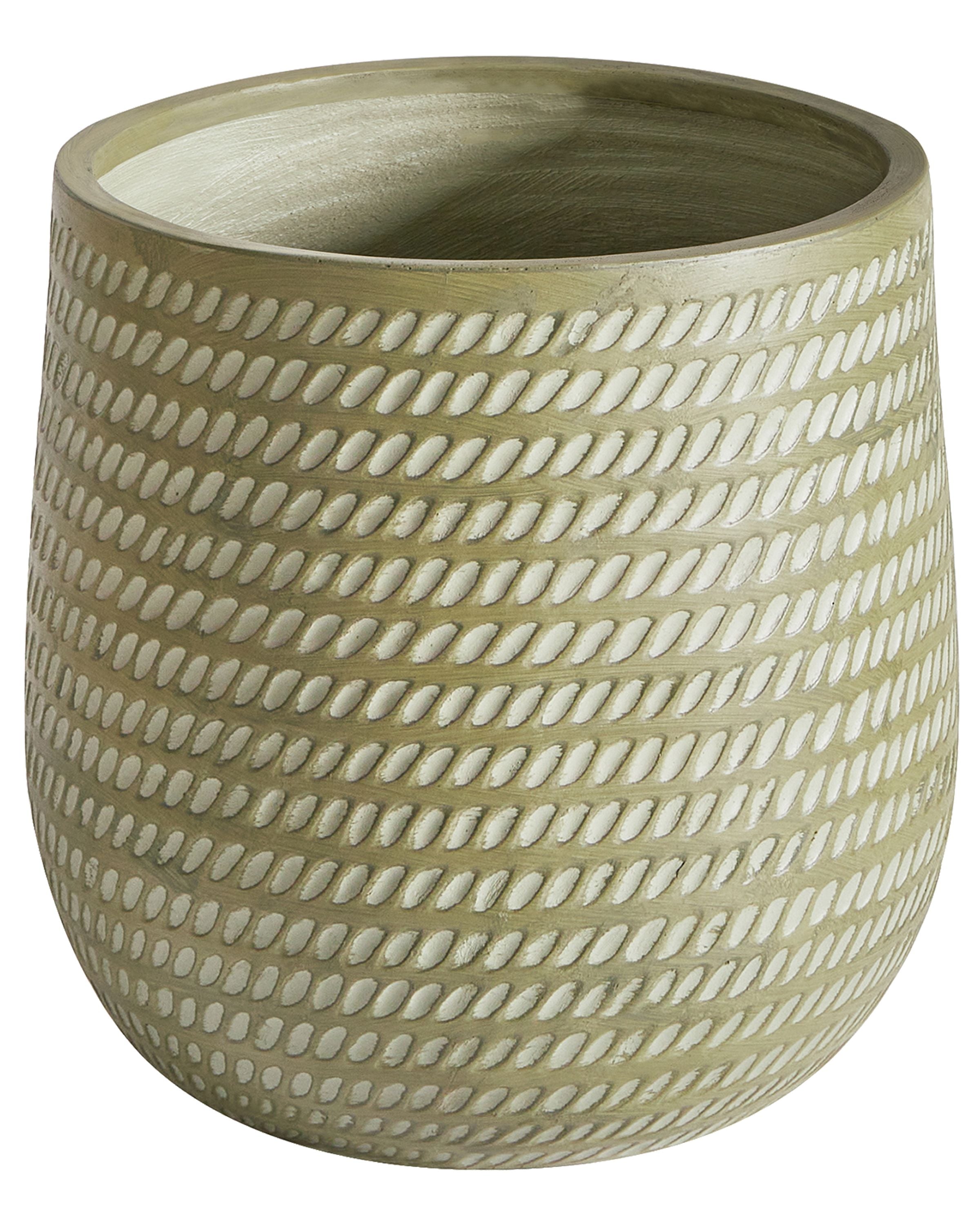 Plant Pot LIVADIA 39 cm Olive Green