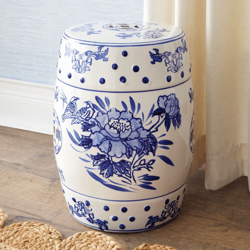 Mavis Ceramic Stool - MIDNIGHT VELVET CATALOG