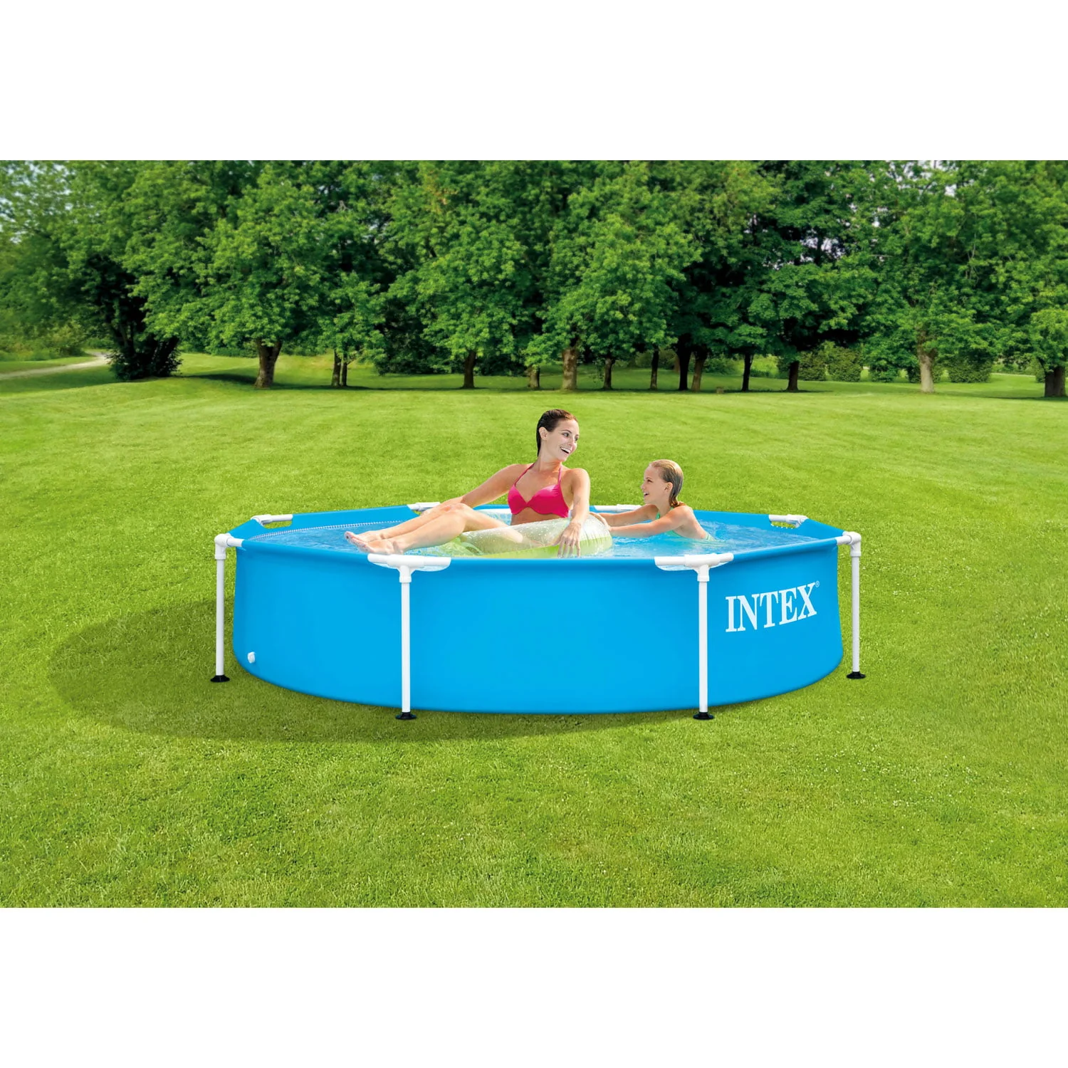 Intex Round Metal Frame Swimming Pool 8 ft x 20 in Blue - 28205EH - Image 3 Intex Round Metal Frame Swimming Pool 8 ft x 20 in Blue - 28205EH - Image 3