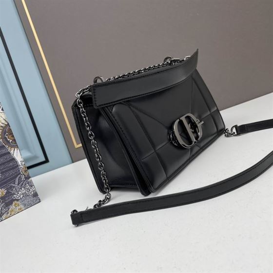 30 Montaigne Chain Bag with Handle Black Maxicannage Lambskin – DB0371:1High-quality replica