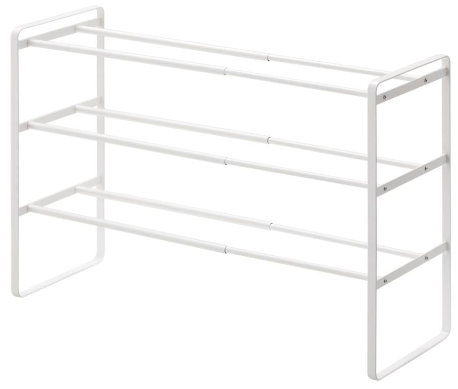 Yamazaki Schoenenrek Uitschuifbaar - Frame - 3 niveaus - Wit