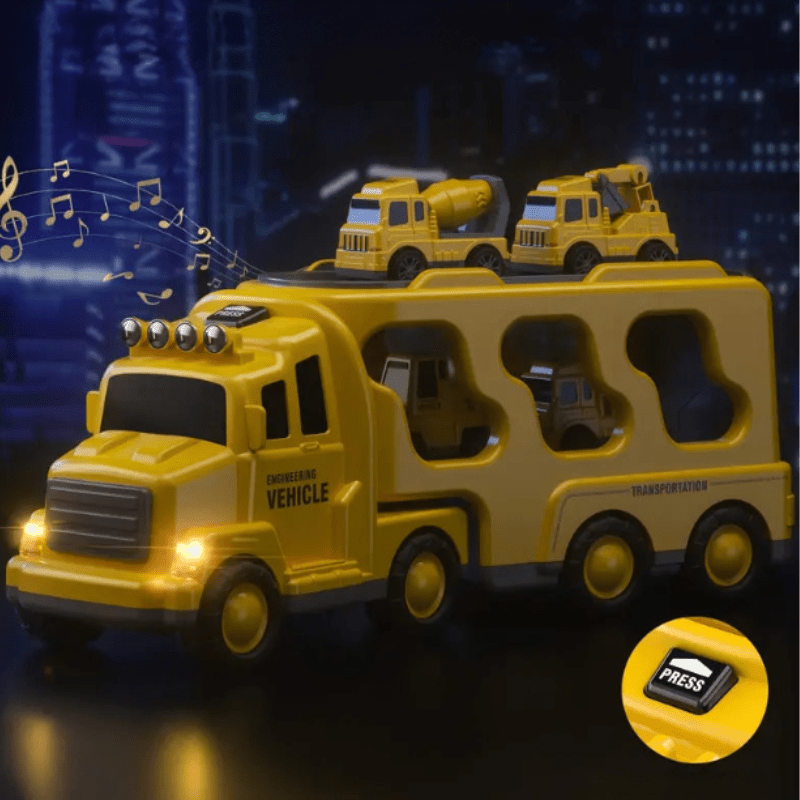 Mega Movers Bouwtransportwagen - Duurzaam Ontwerp voor Eindeloos Spel - Ontwikkelt Probleemoplossend Vermogen