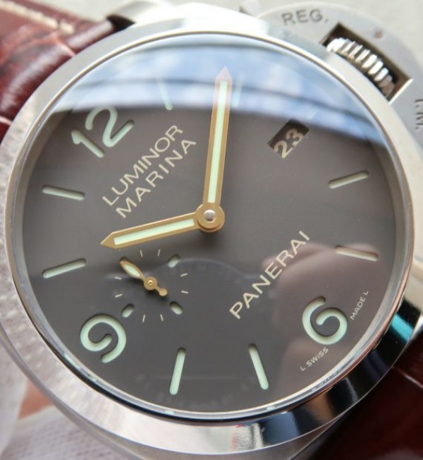 Replica Panerai VSF PAM351 Titanium Brown Leather Strap P.9000 - Elite Watch Atelier
