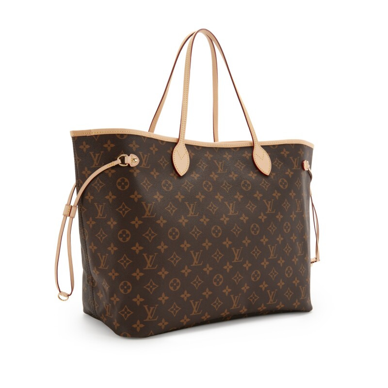 Louis Vuitton Neverfull MM Tote | Monogram Canvas, Cherry Red Interior & Detachable Pouch - COZYMIZE