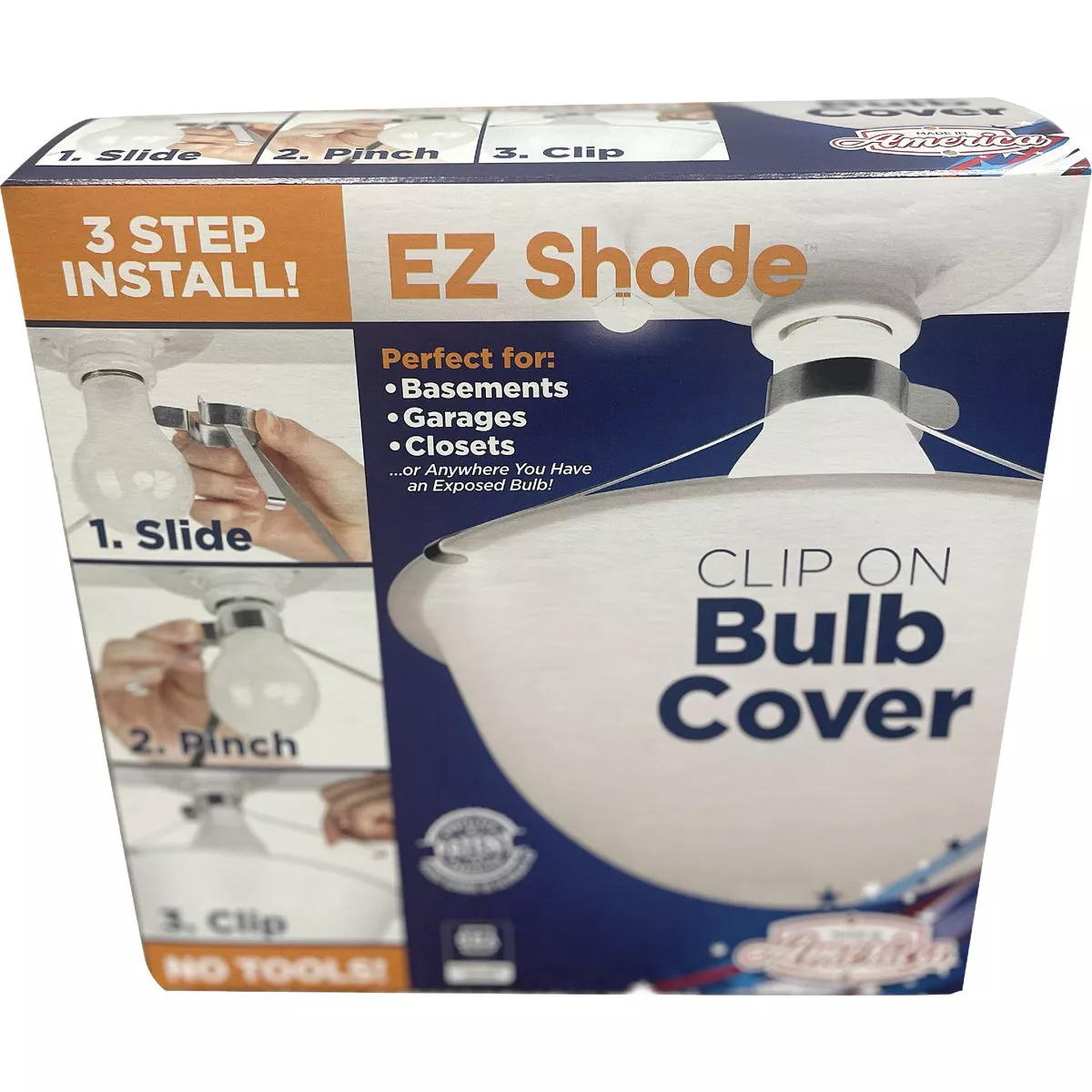 EZ Shade Matte White Clip On Light Bulb Cover