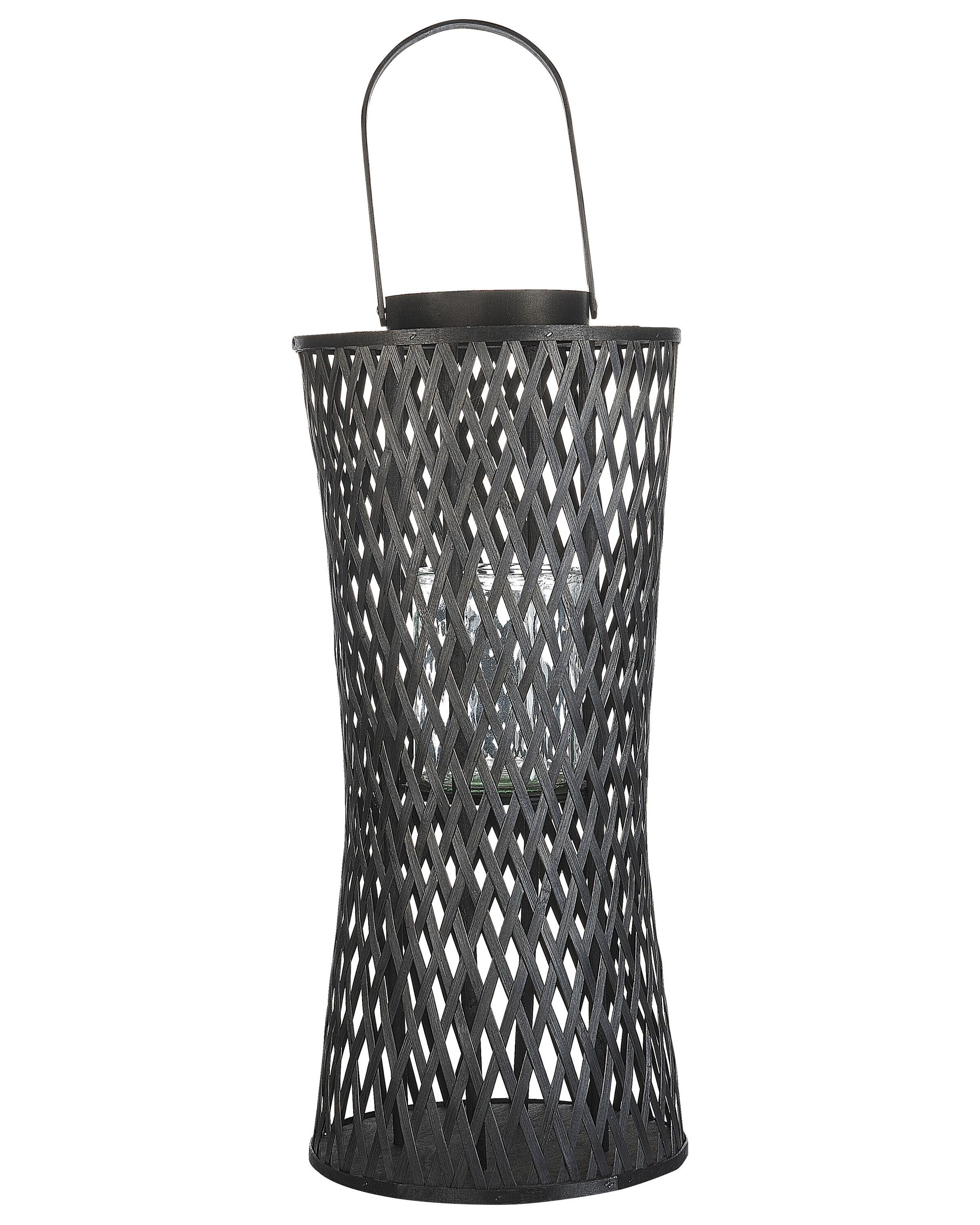 Lantern MACTAN Bamboo 58 cm Black